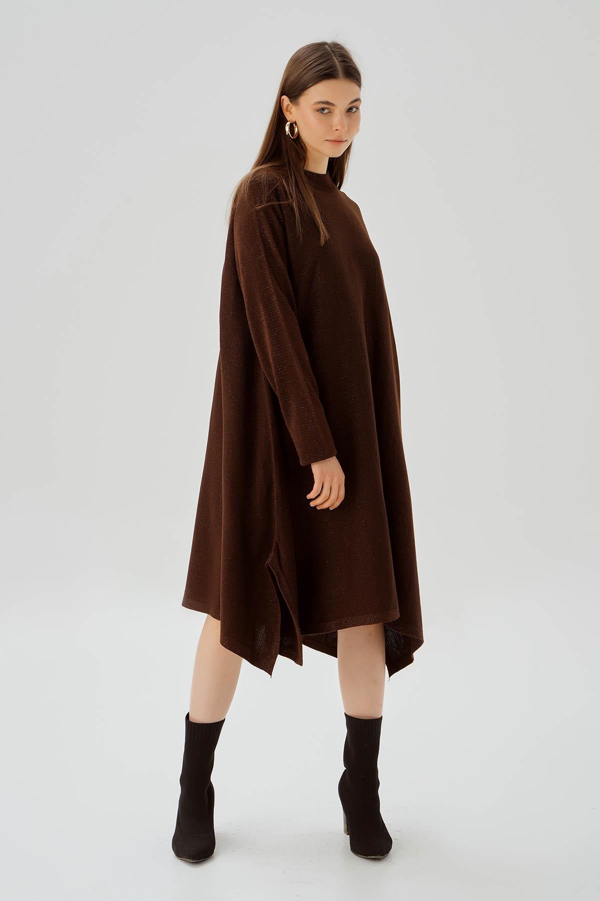 3260 Simli Tunik Kahve - 4