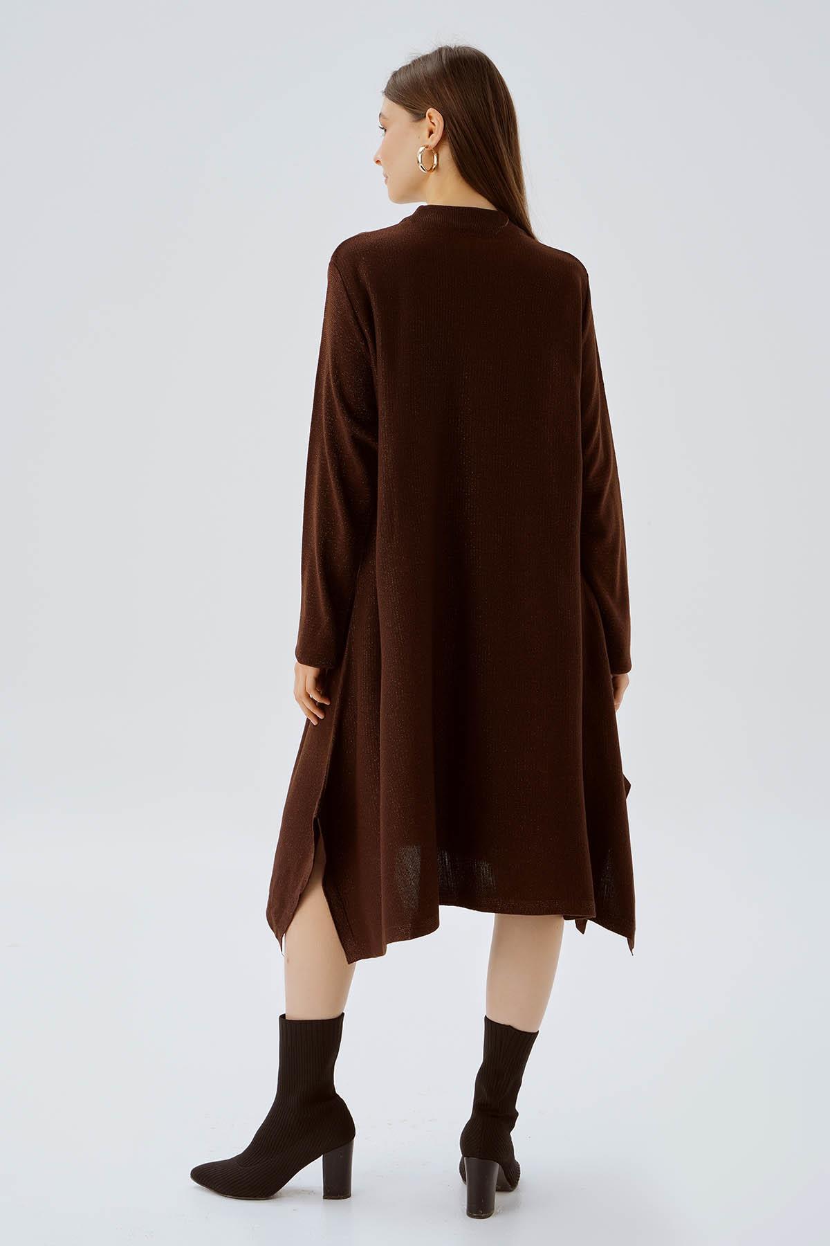 3260 Simli Tunik Kahve - 5