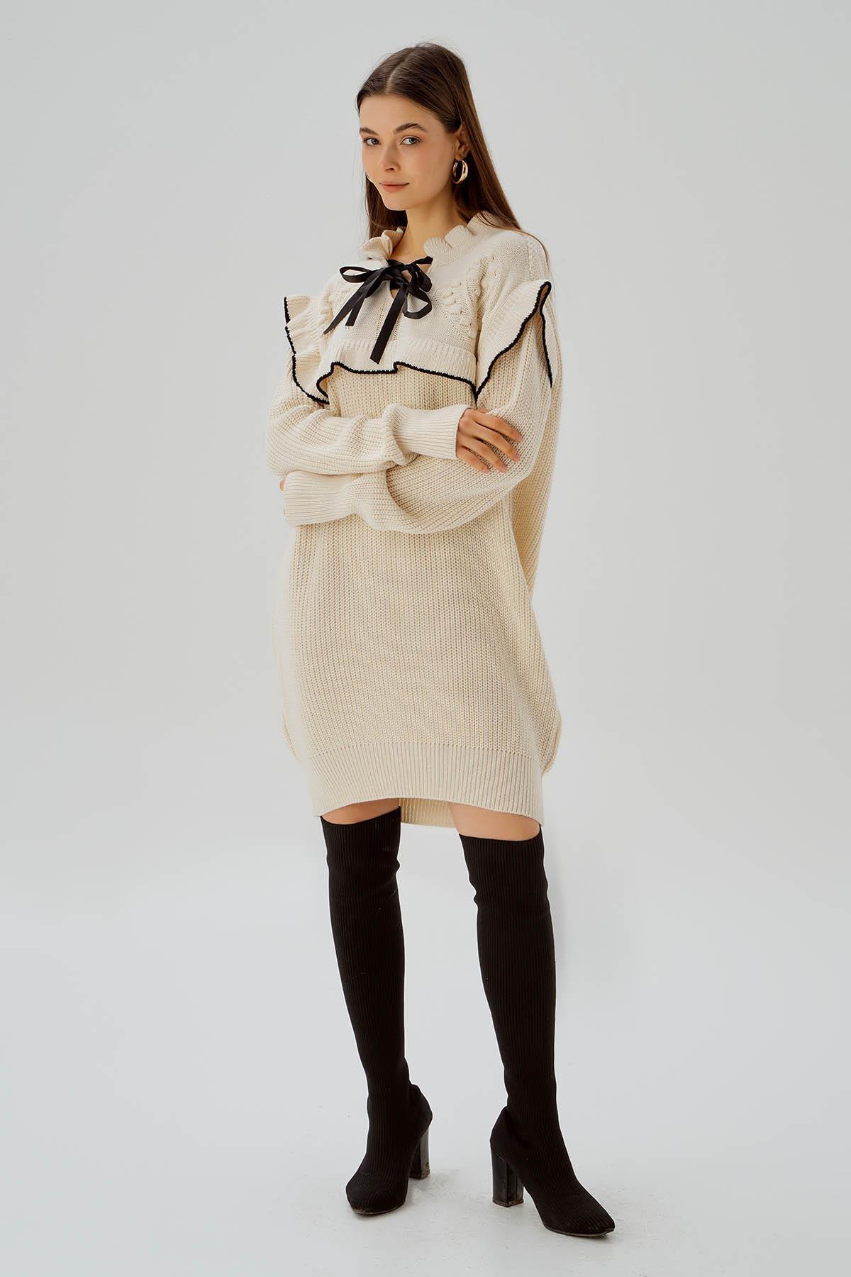 3296 Kurdele Detay Kazak Bej - 2