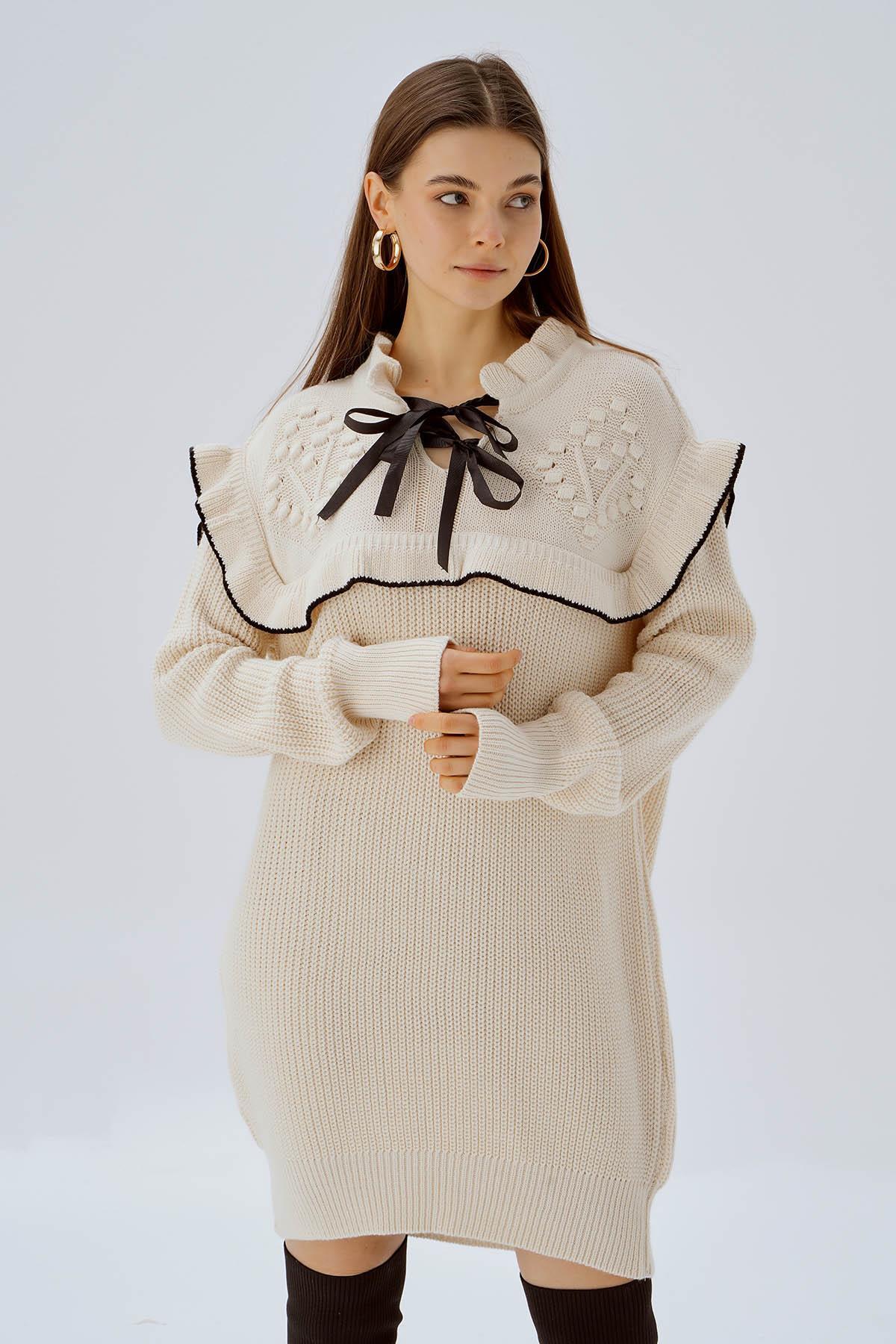 3296 Kurdele Detay Kazak Bej 