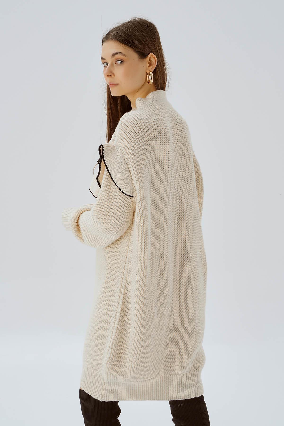 3296 Kurdele Detay Kazak Bej - 5