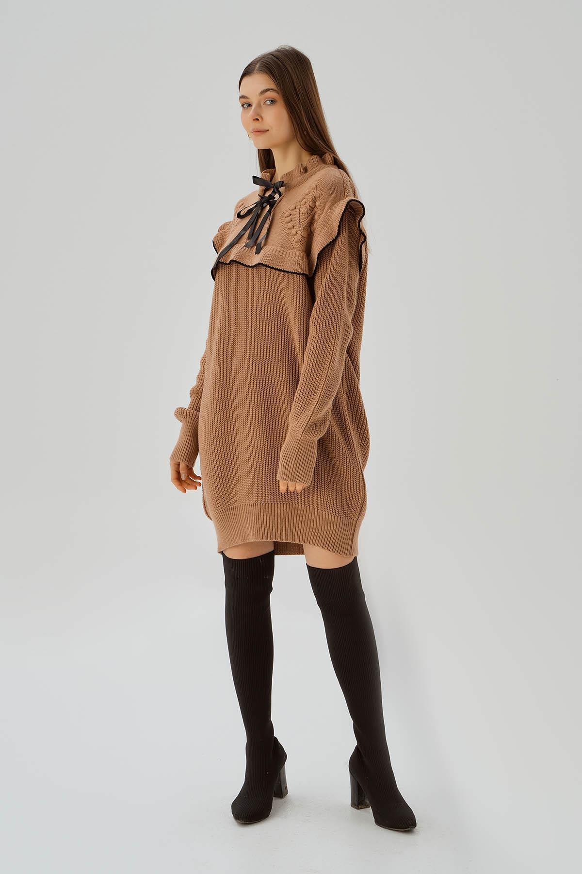 3296 Kurdele Detay Tunik Bisküvi - 2