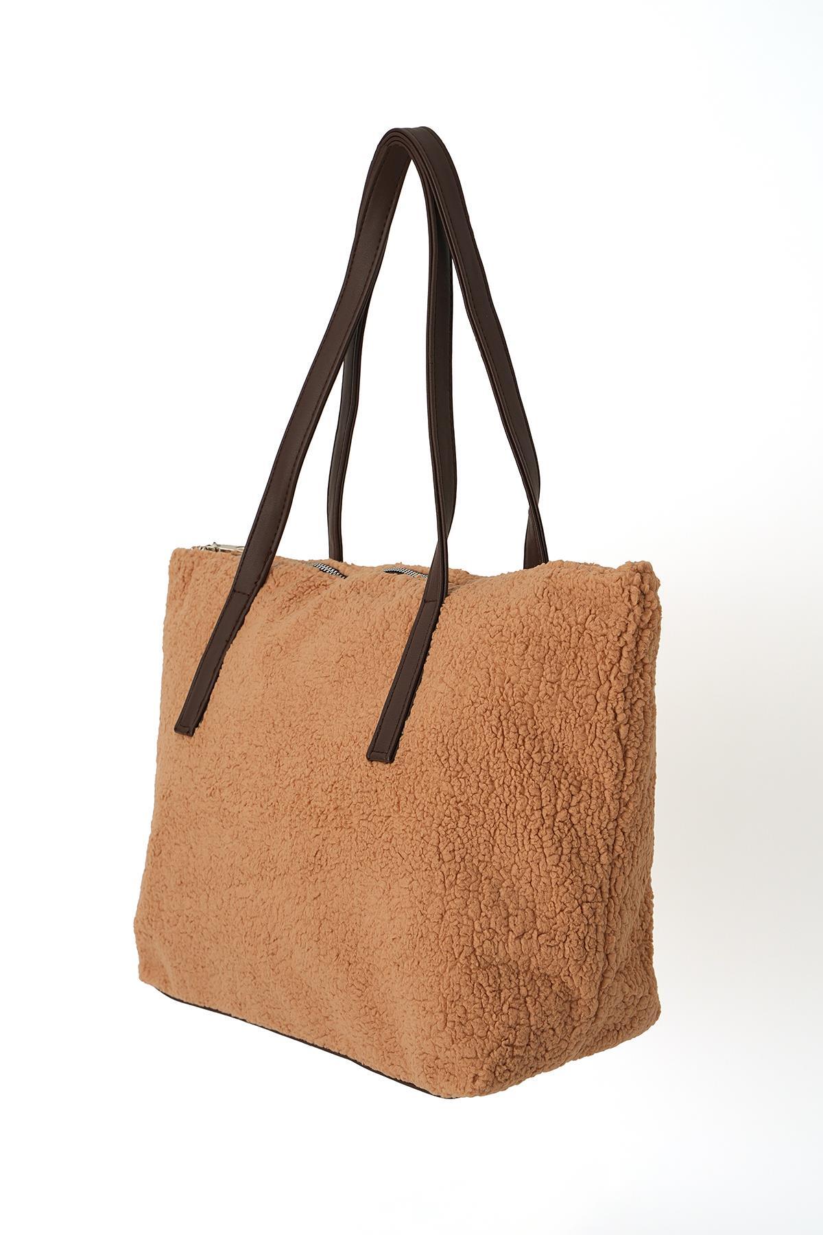 3301 Kürklü Kol Çantası Kahve - RAYS (1)