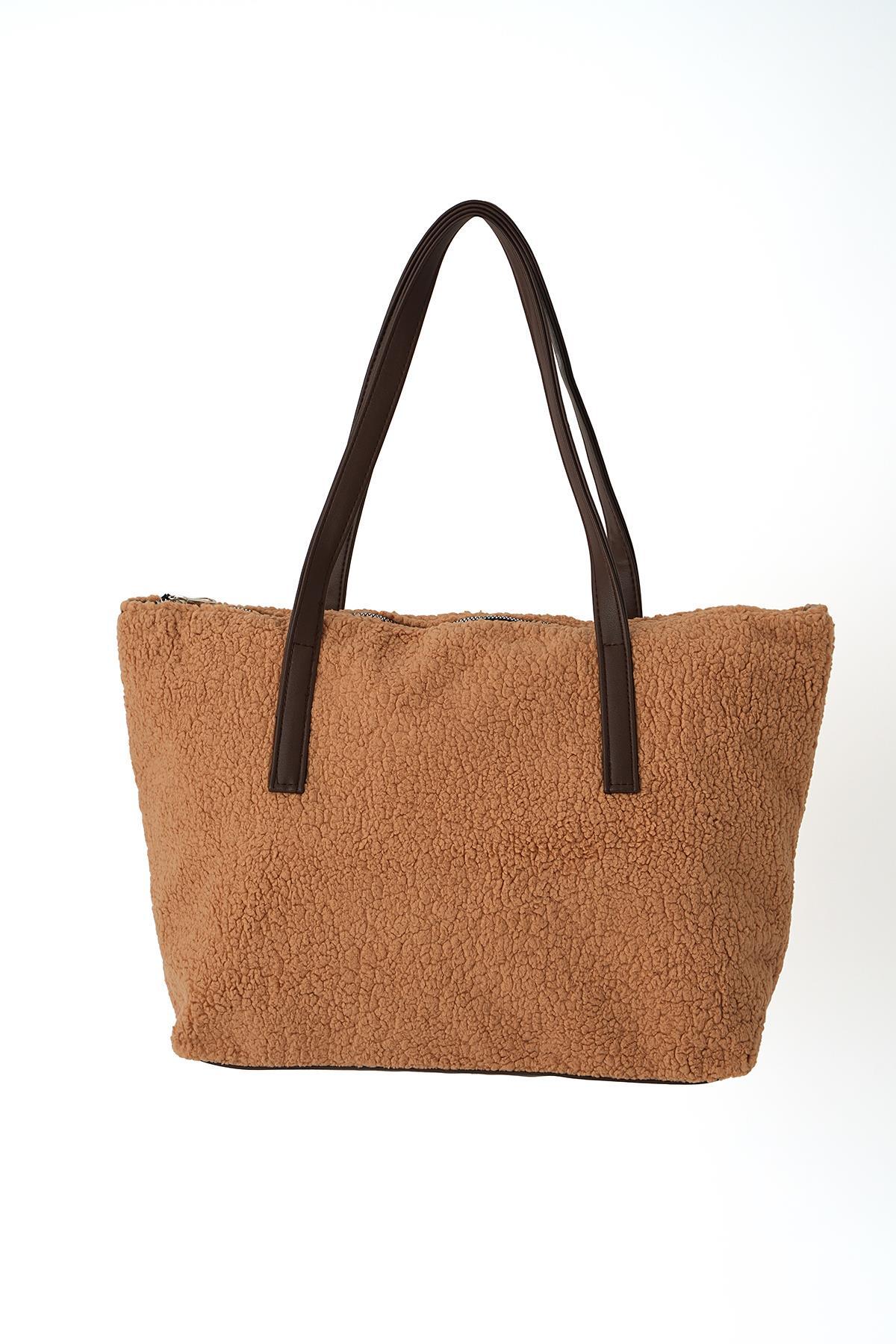 Kahve Kürklü Kol Çantası 3301 