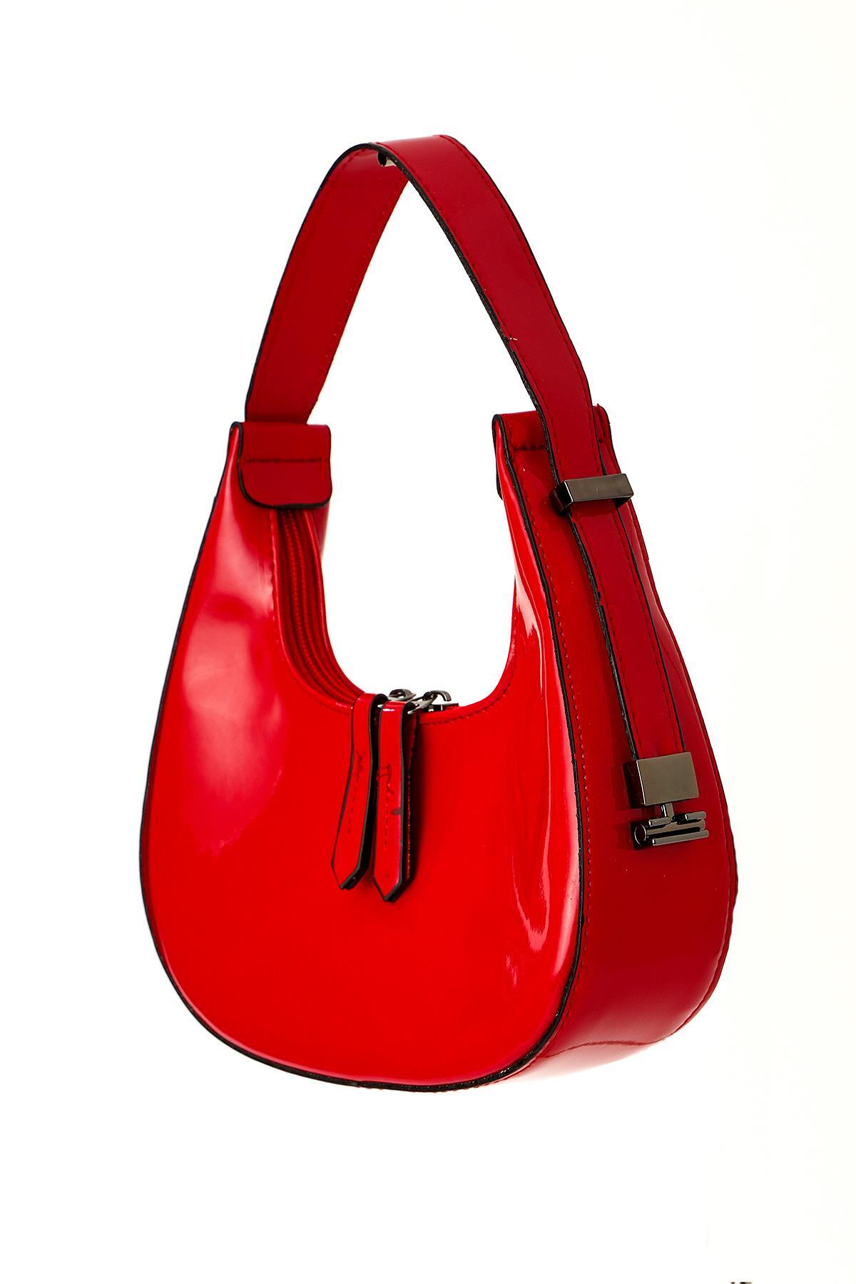 3306 Parlak El Çantası Kırmızı - 2