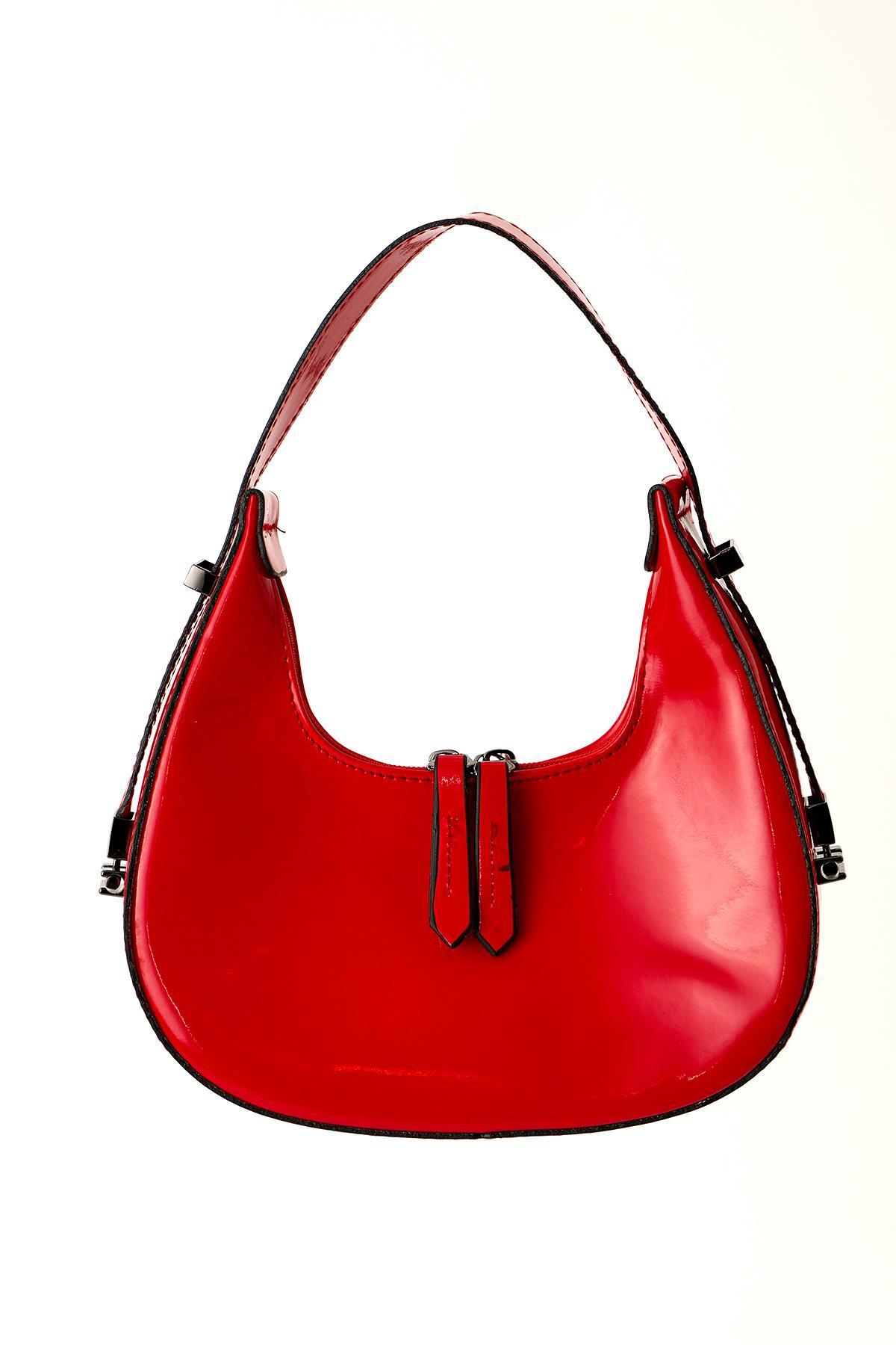 Kırmızı Parlak El Çantası 3306 