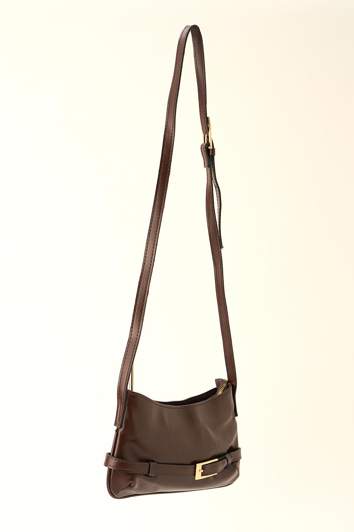 Kahve Kemer Detay Omuz Çantası 3321 - 2