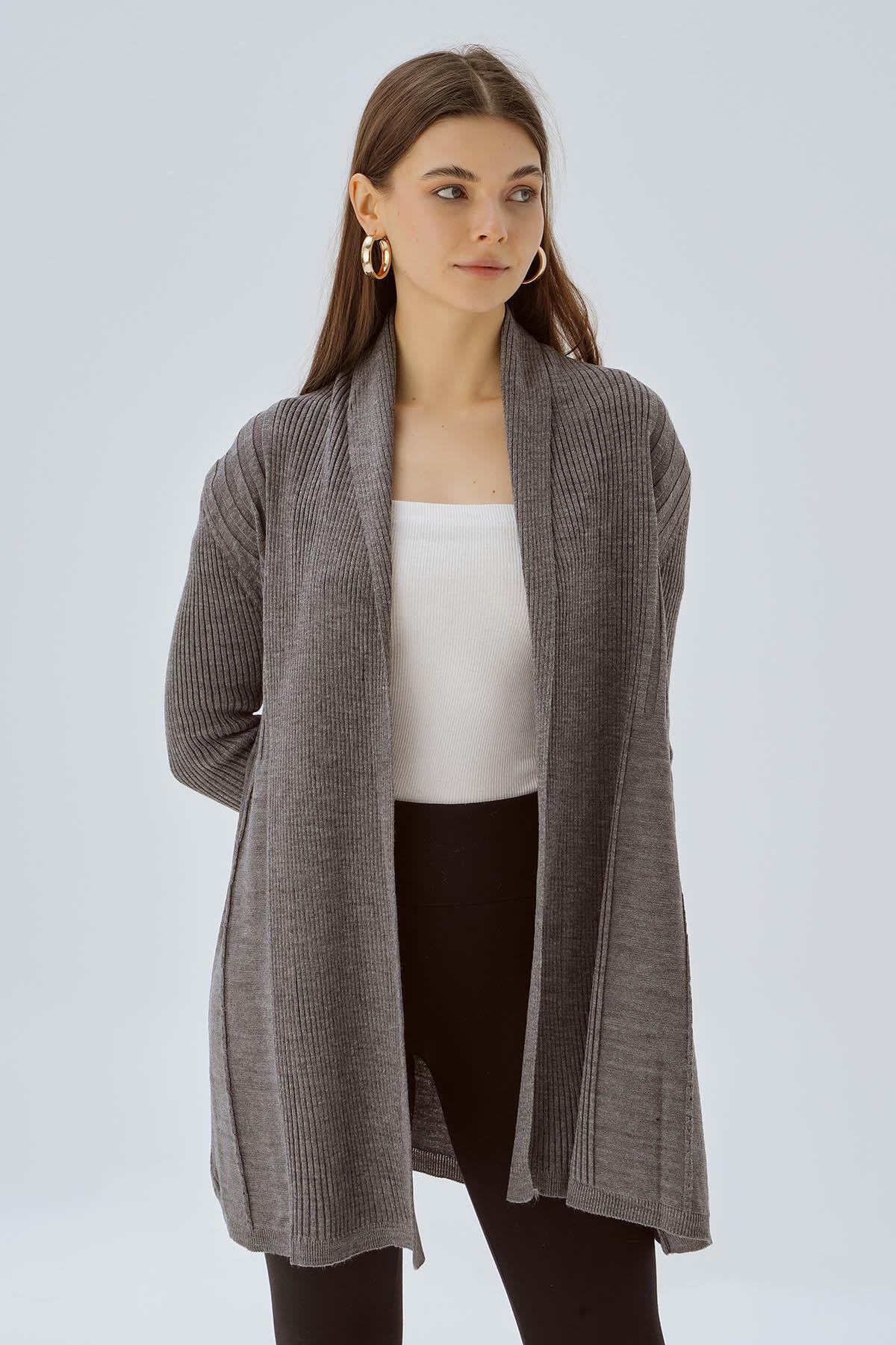 Gri Simli Hırka 3345 