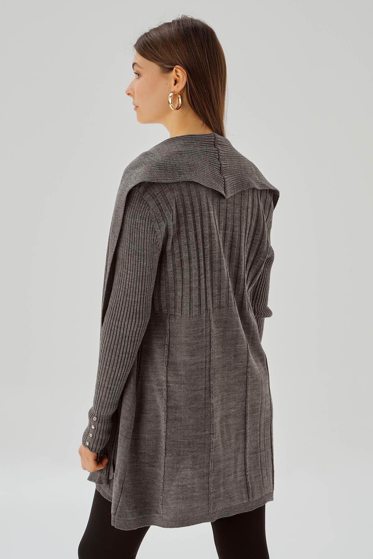 Gri Simli Hırka 3345 - 6