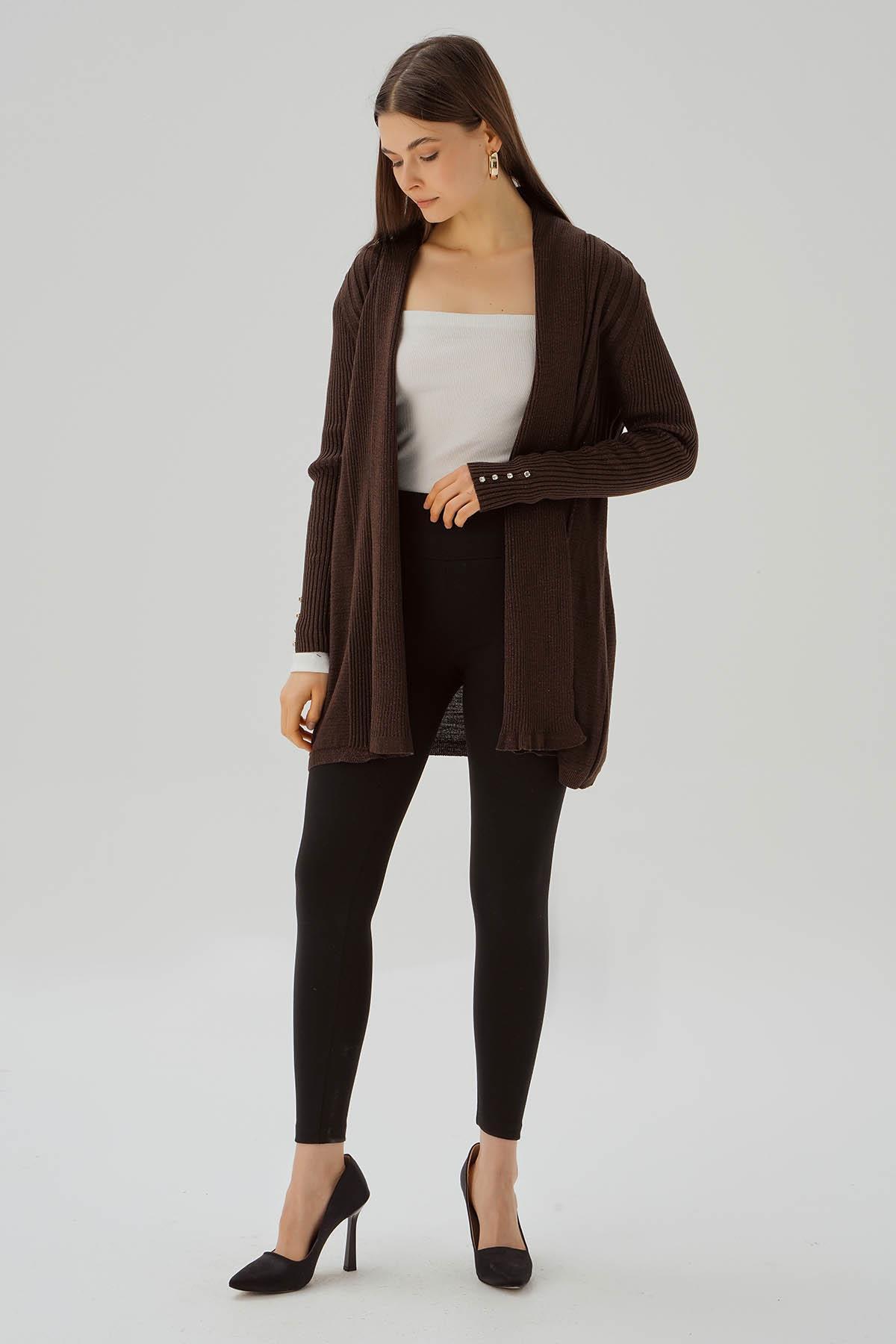 Kahve Simli Hırka 3345 - 2