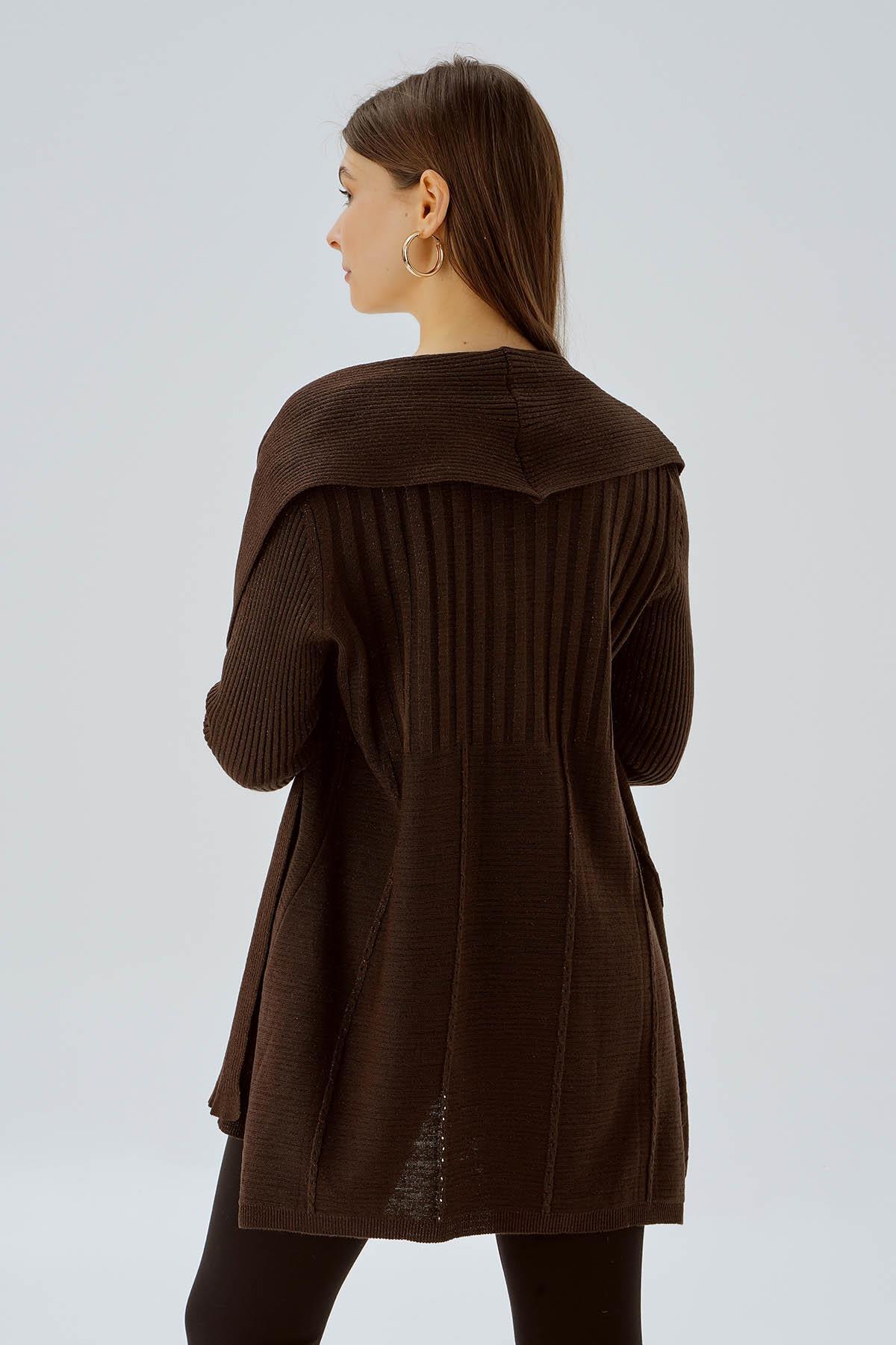 Kahve Simli Hırka 3345 - 5