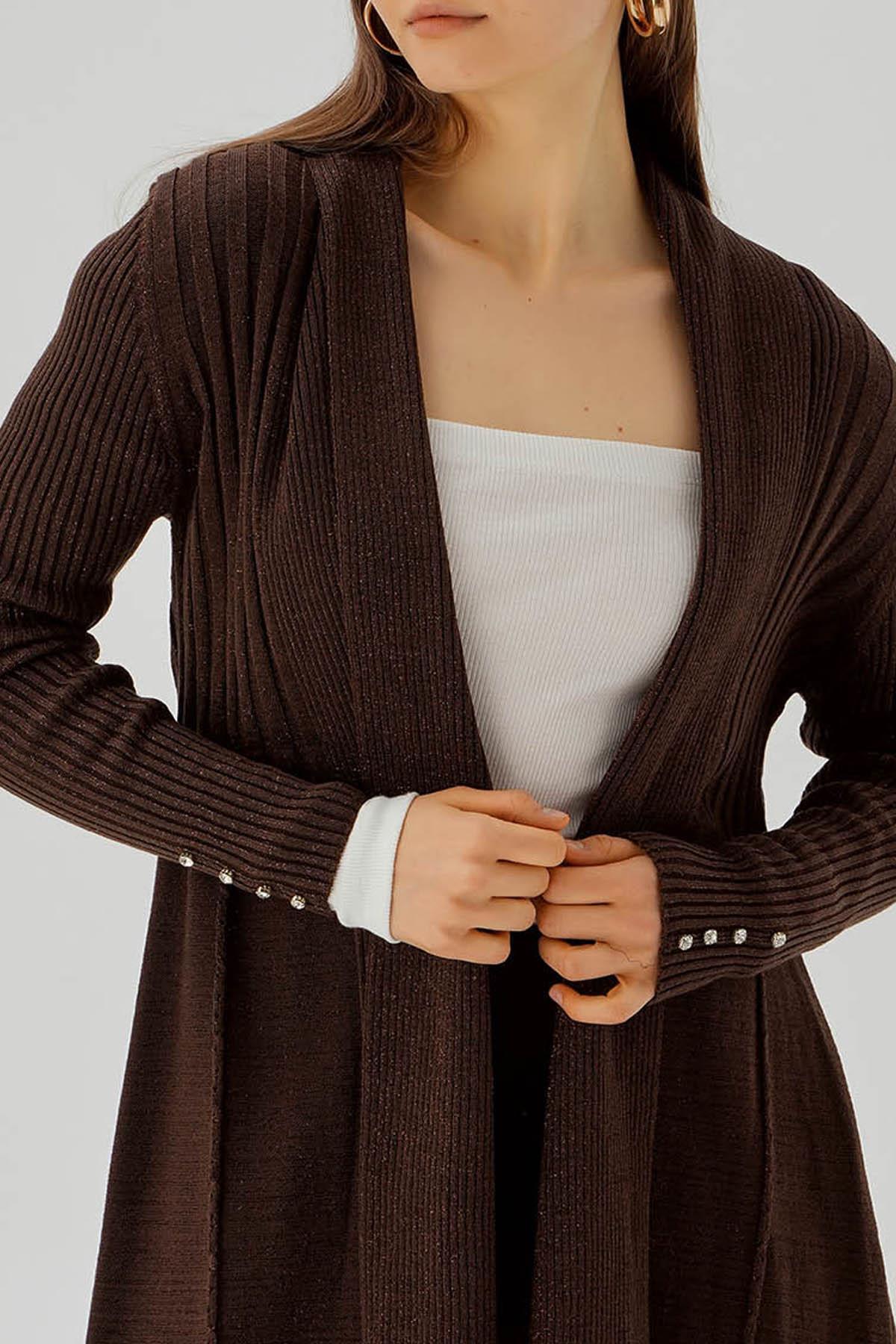 Kahve Simli Hırka 3345 - 6