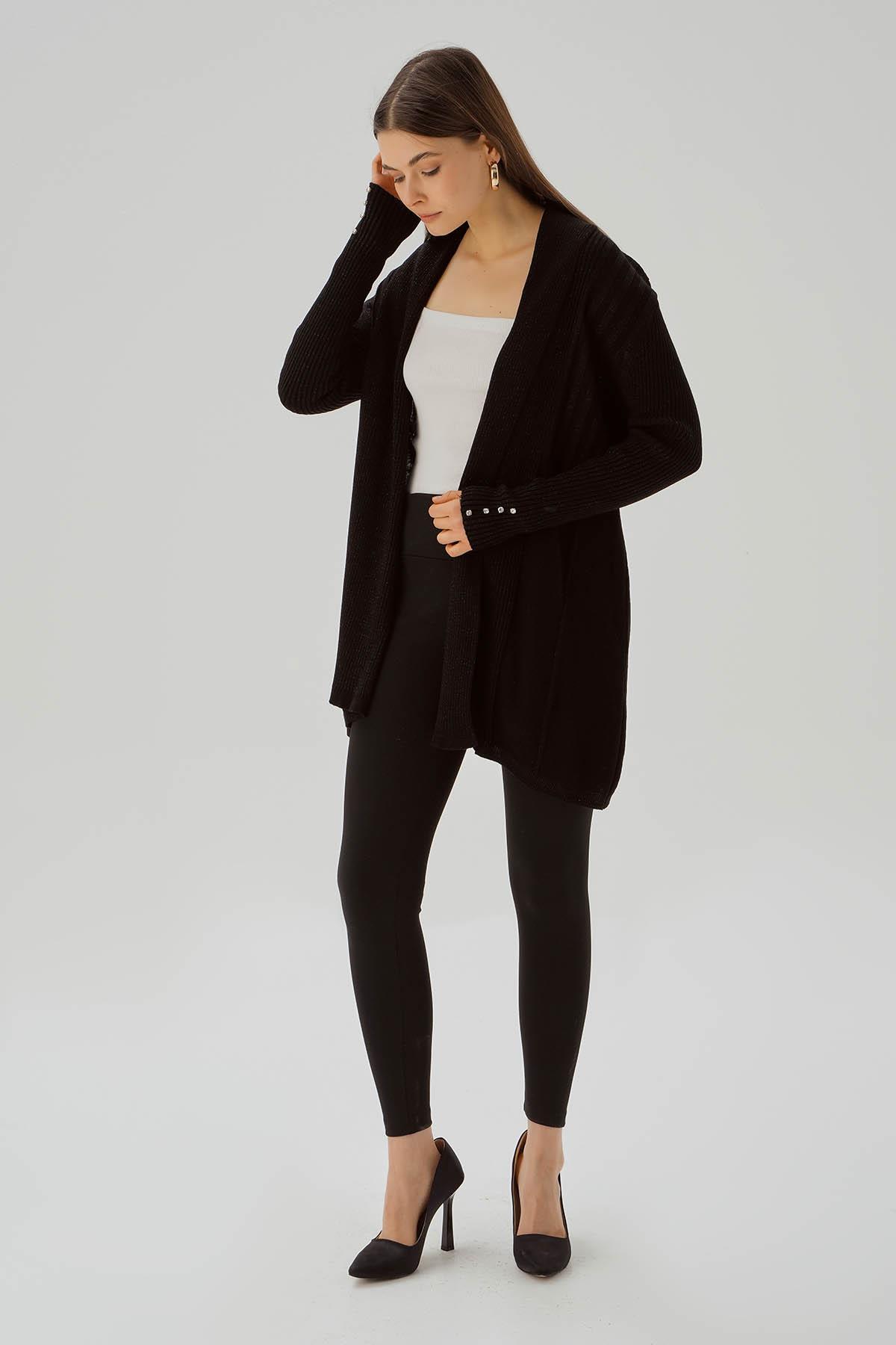 Siyah Simli Hırka 3345 - 2