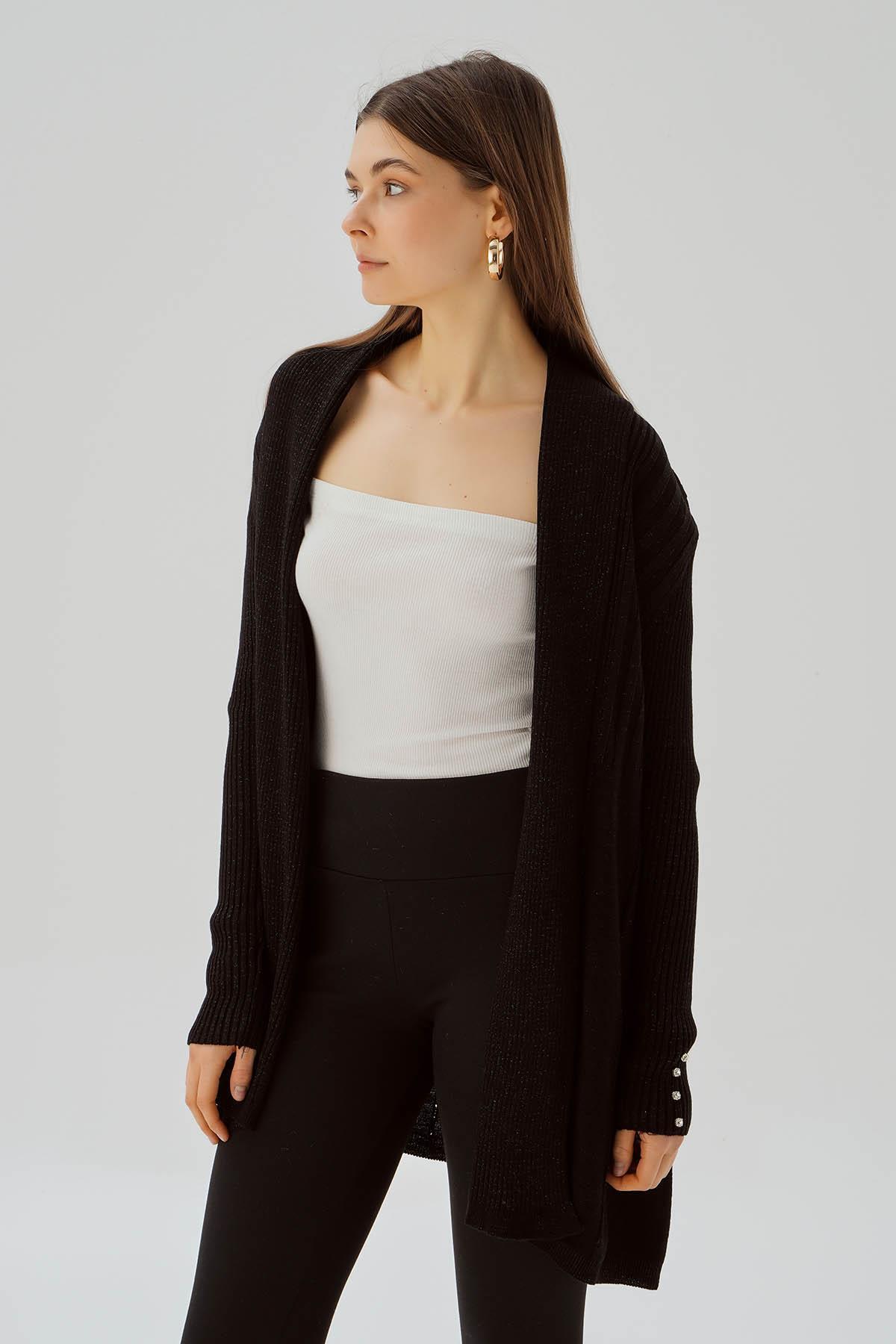 Siyah Simli Hırka 3345 - 4