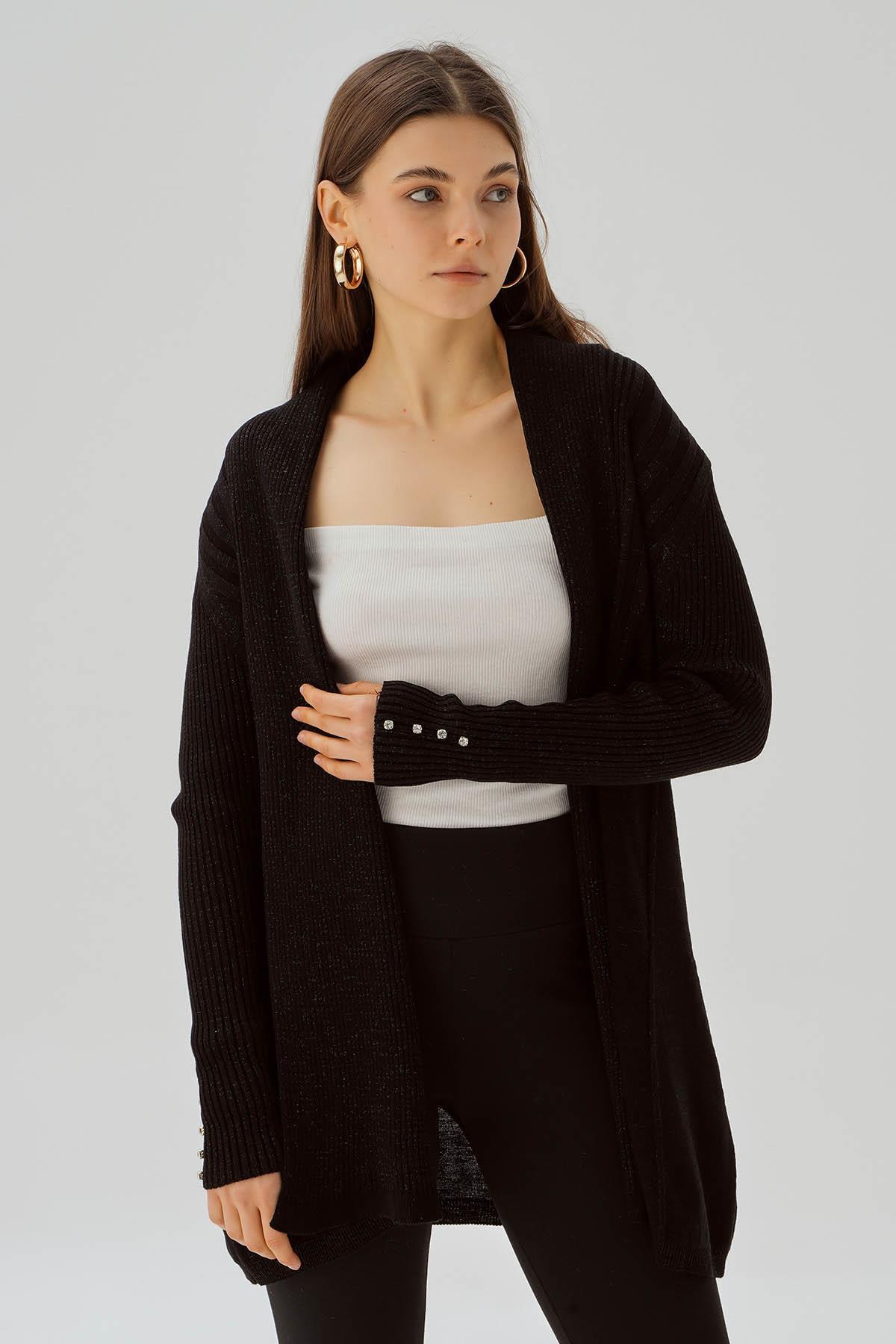 Siyah Simli Hırka 3345 - 5