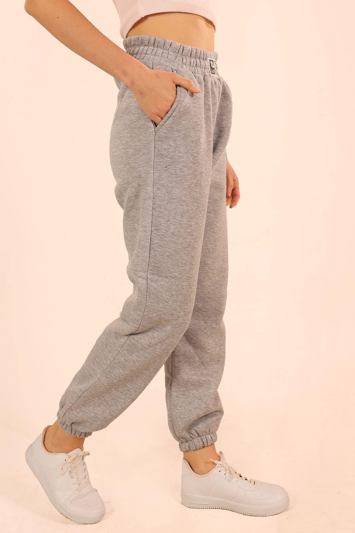 3375 Arma Detay Cepli Eşofman Gri - 7