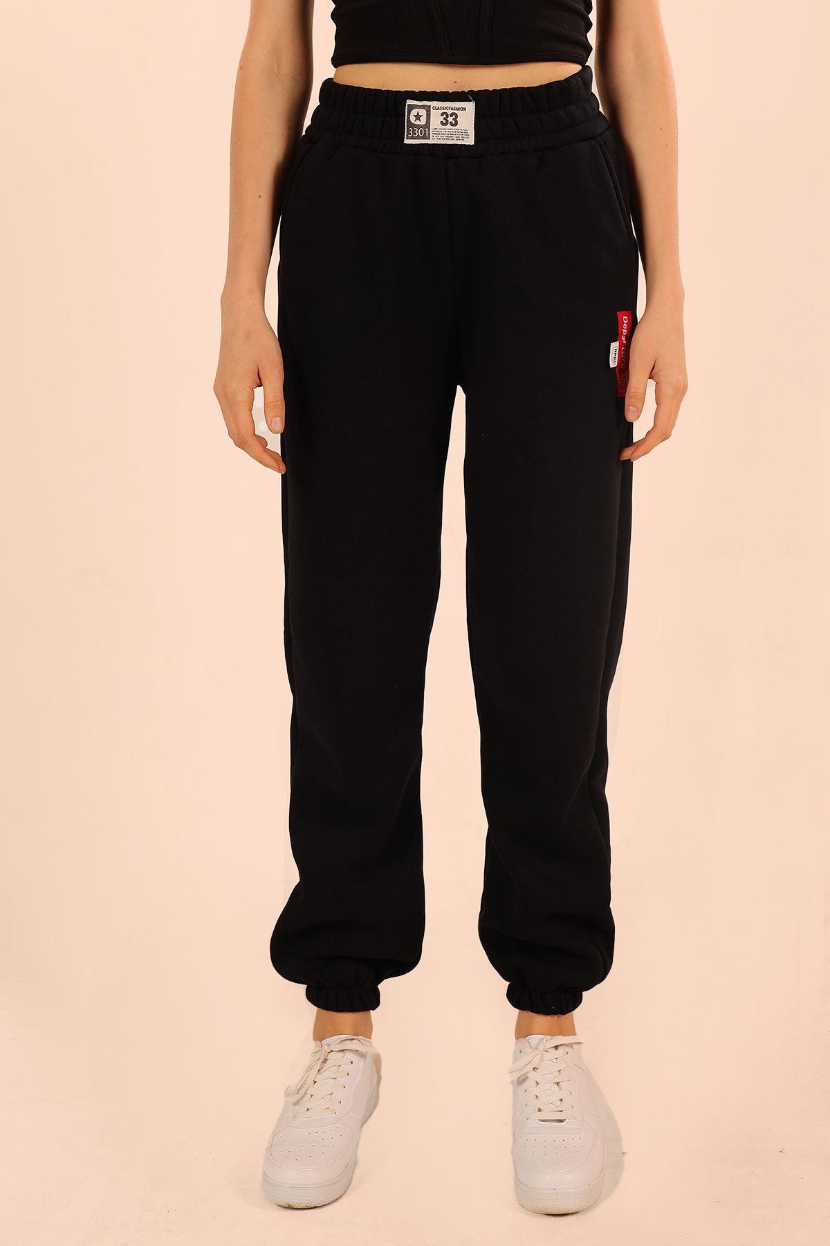 3375 Arma Detay Cepli Eşofman Siyah - 5