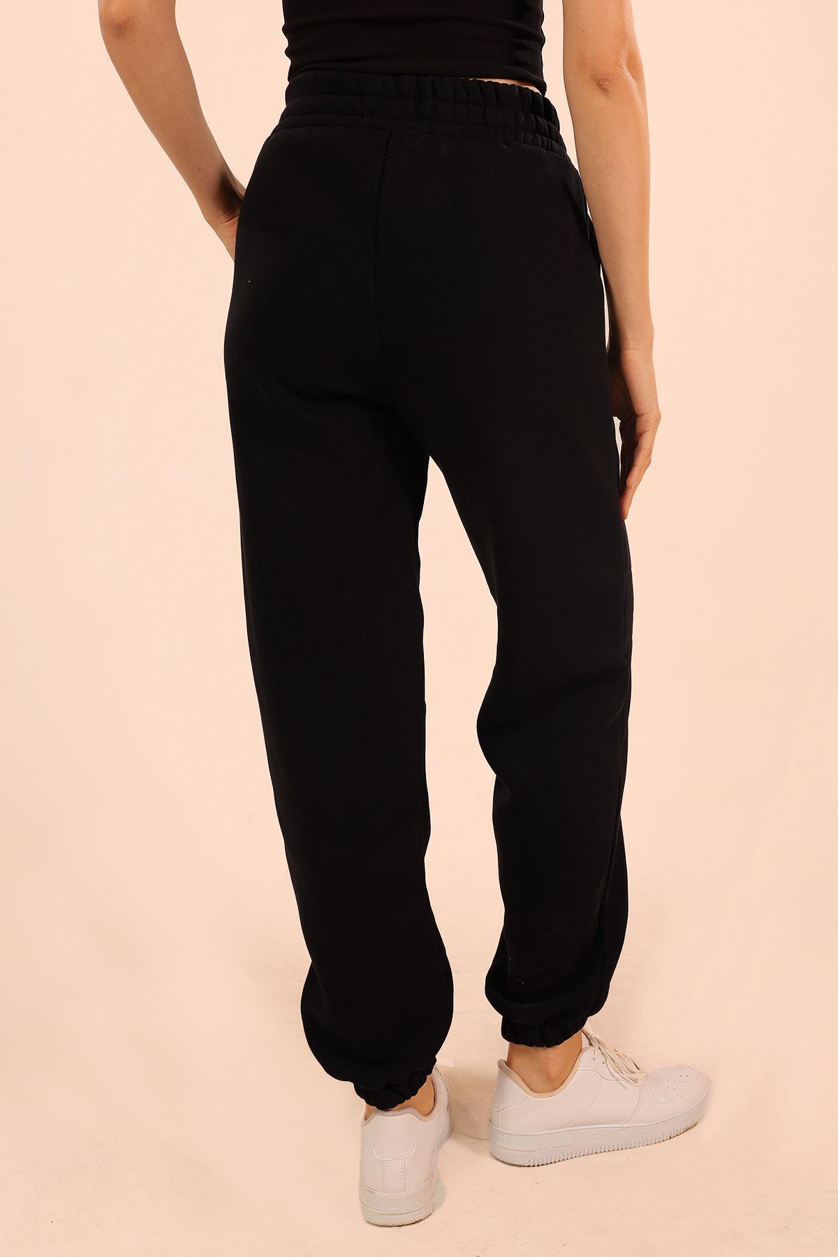 3375 Arma Detay Cepli Eşofman Siyah - 7