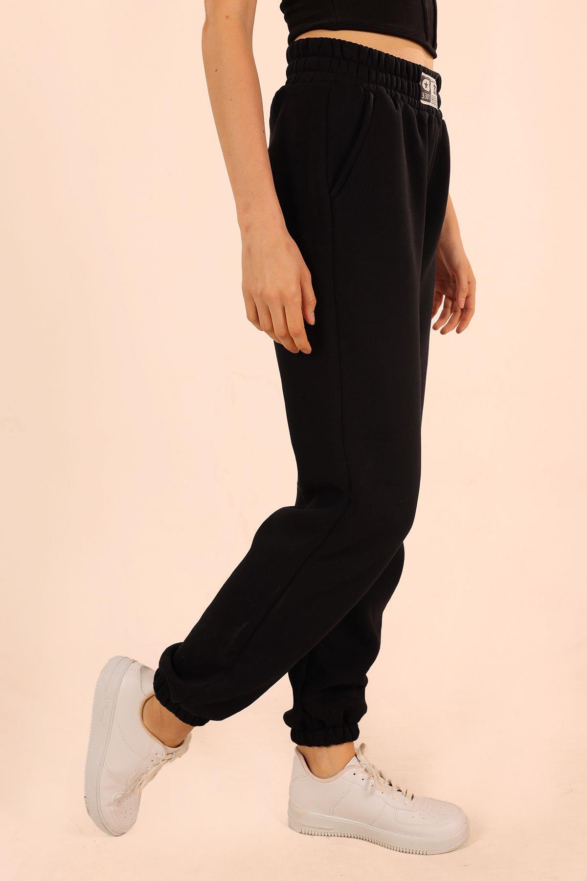 3375 Arma Detay Cepli Eşofman Siyah - 4