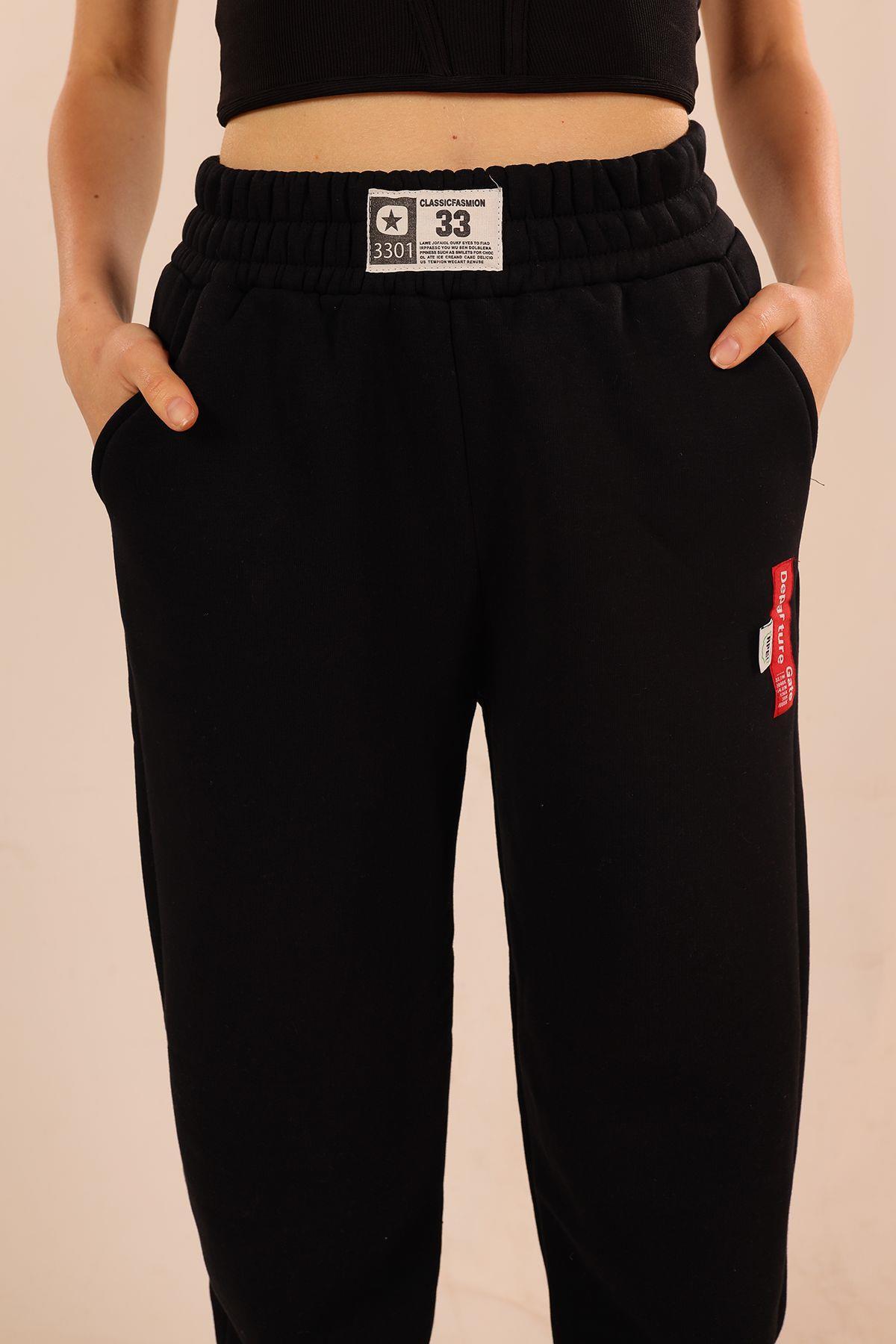 Siyah Arma Detay Cepli Eşofman 3375 - 6