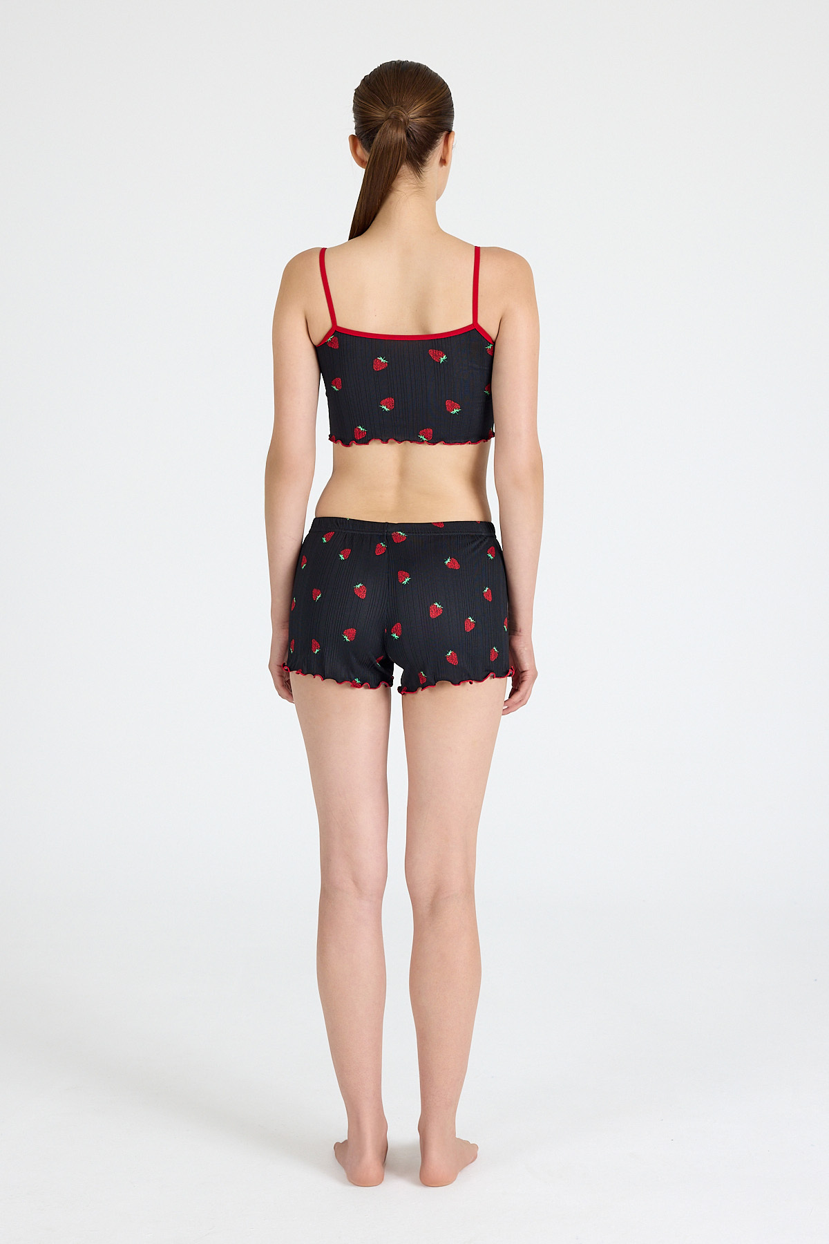 Siyah Desenli Atlet Şort Takım 3400 - 5