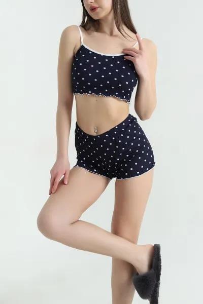 3404 Puantiye Desne Atlet Şort Takım Laci 