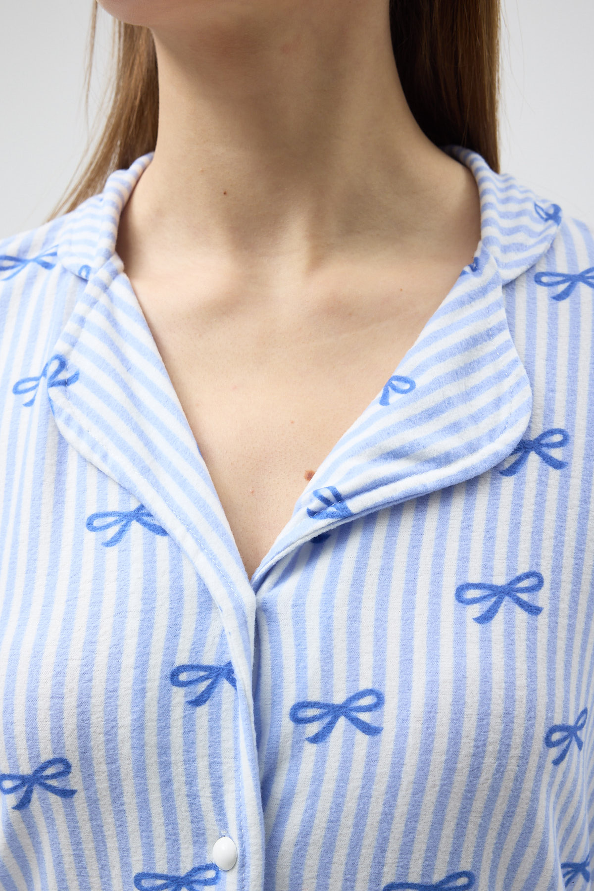Mavi Fiyonk Desenli Pijama Takımı 3412 - 4