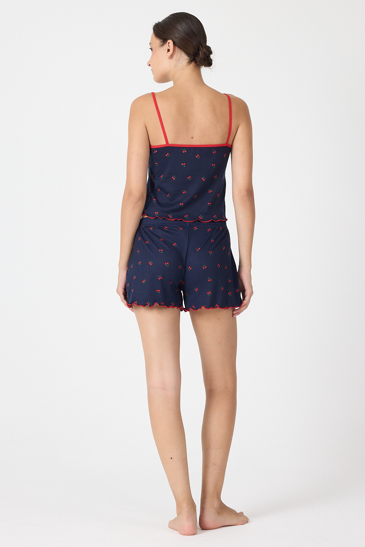 Laci Kiraz Desenli Kadın Pijama Takımı 3415 - 5