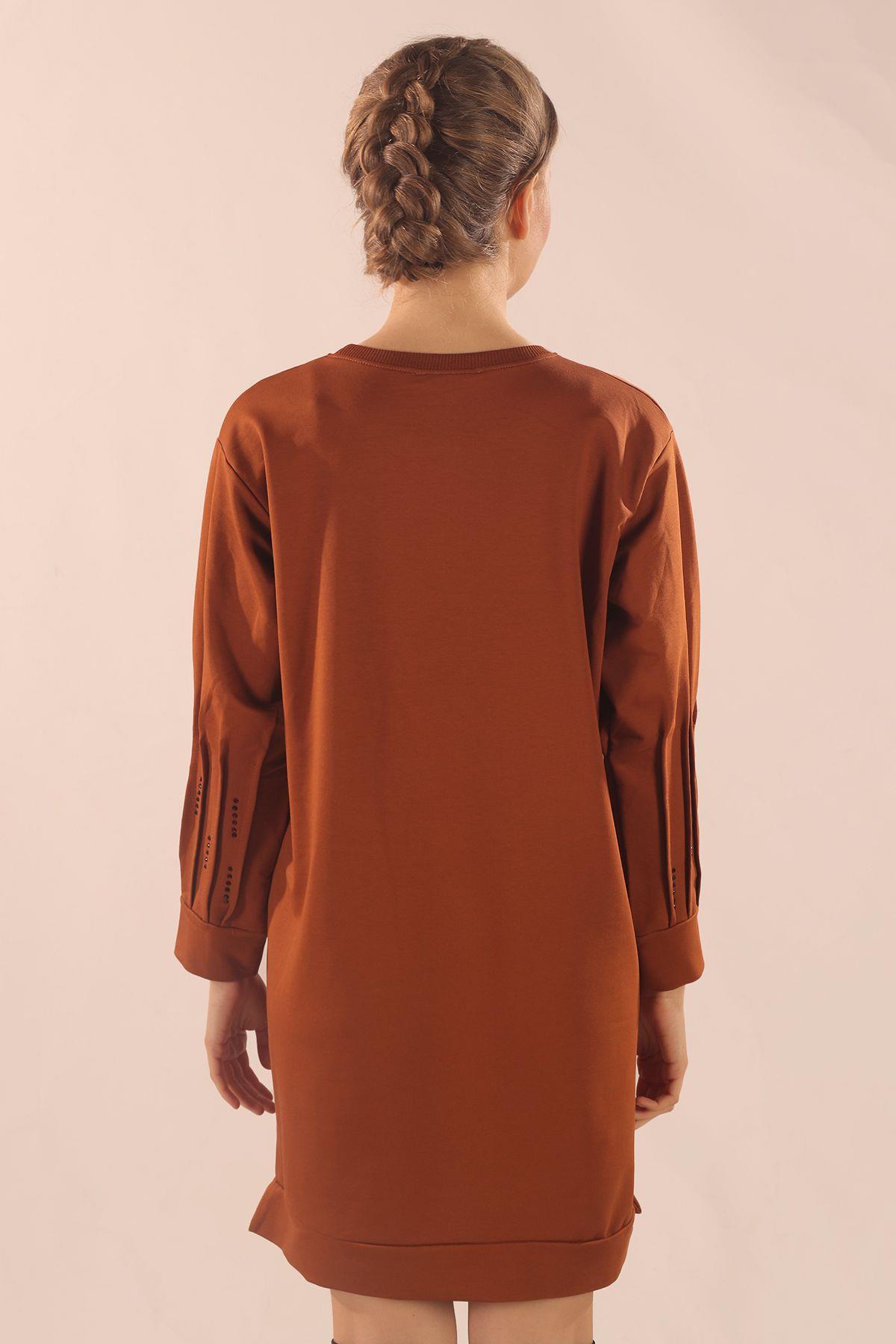 Taba Kol Pile Taş Detay Sweat 3434 - 2