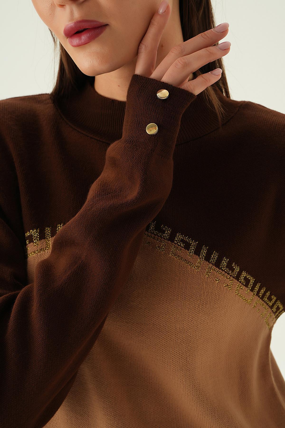 3565 Sim Detay Kazak Kahve - 6