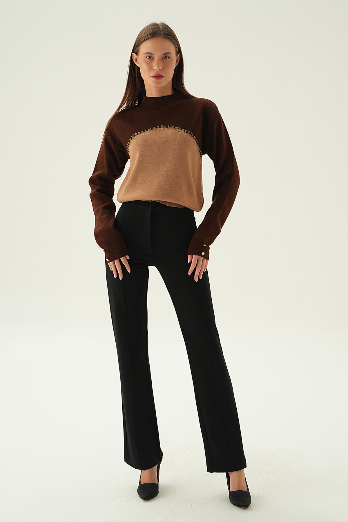 3565 Sim Detay Kazak Kahve - 2