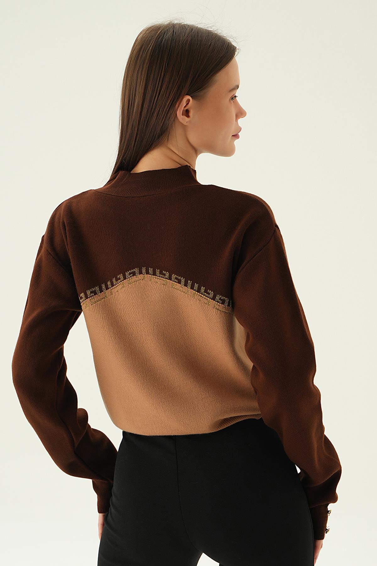 Kahve Sim Detay Kazak 3565 - 5