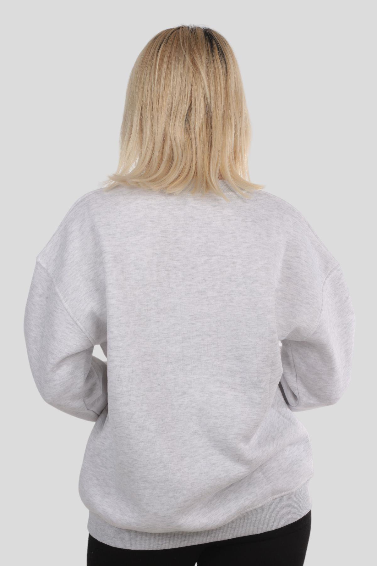 Gri Arızona Arma Detay Sweat 3592 - 6