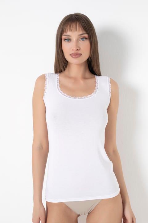 3602 U Yaka Dantelli Atlet Beyaz - 1