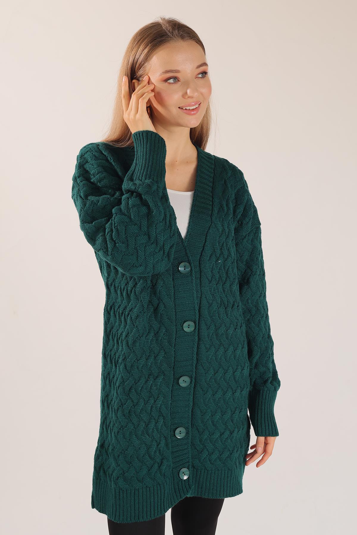 Nefti Düğmeli Triko Hırka 369 - 1