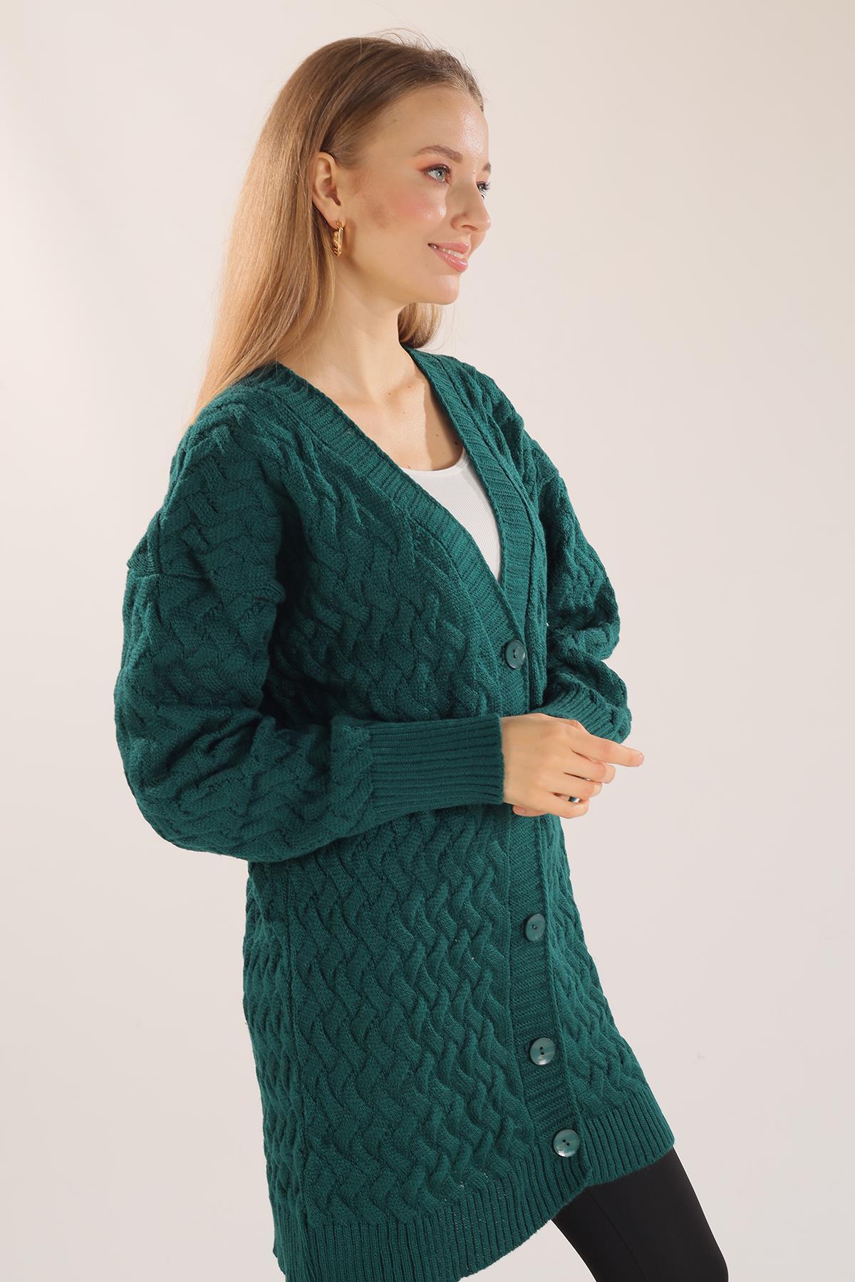 Nefti Düğmeli Triko Hırka 369 - 4