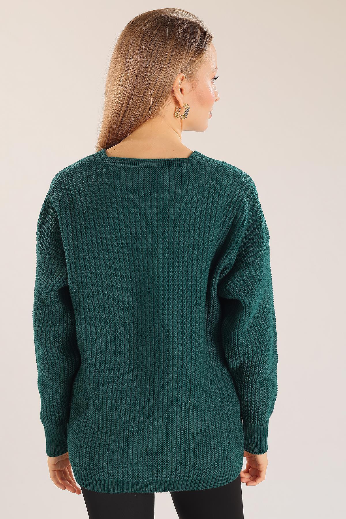 383 Çiçek Nakışlı Hırka Nefti - 7