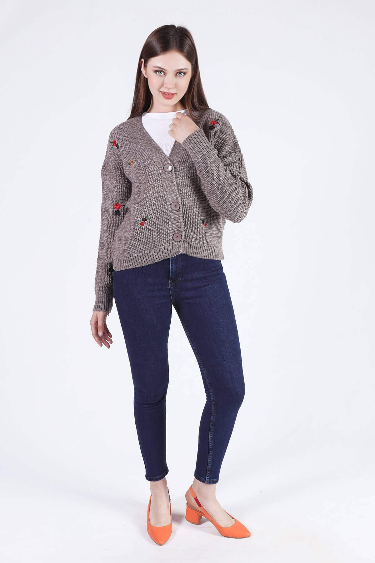 Vizon Çiçekli Kısa Hırka 384 - 6