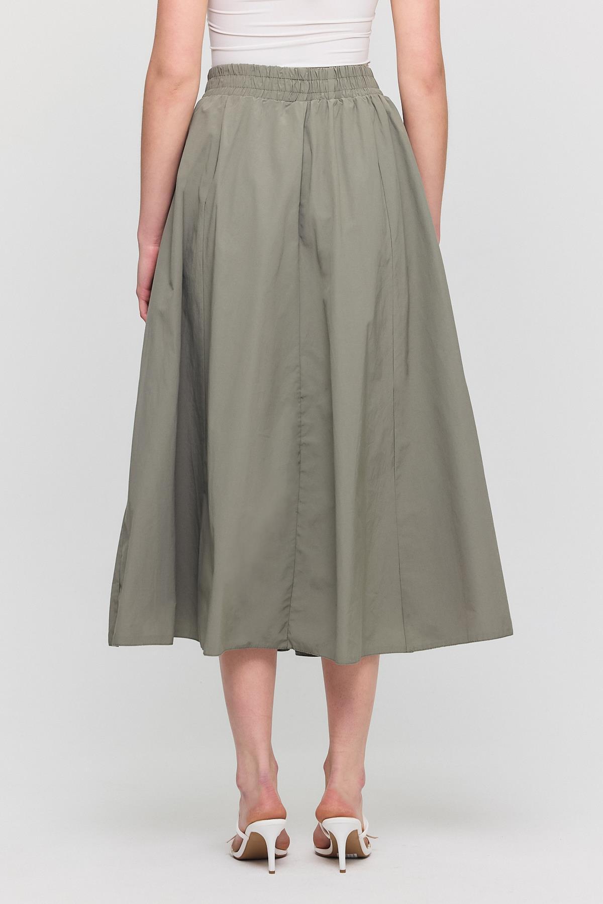 3950 Cep Detay Mevlana Etek Olive Yeşili - 5