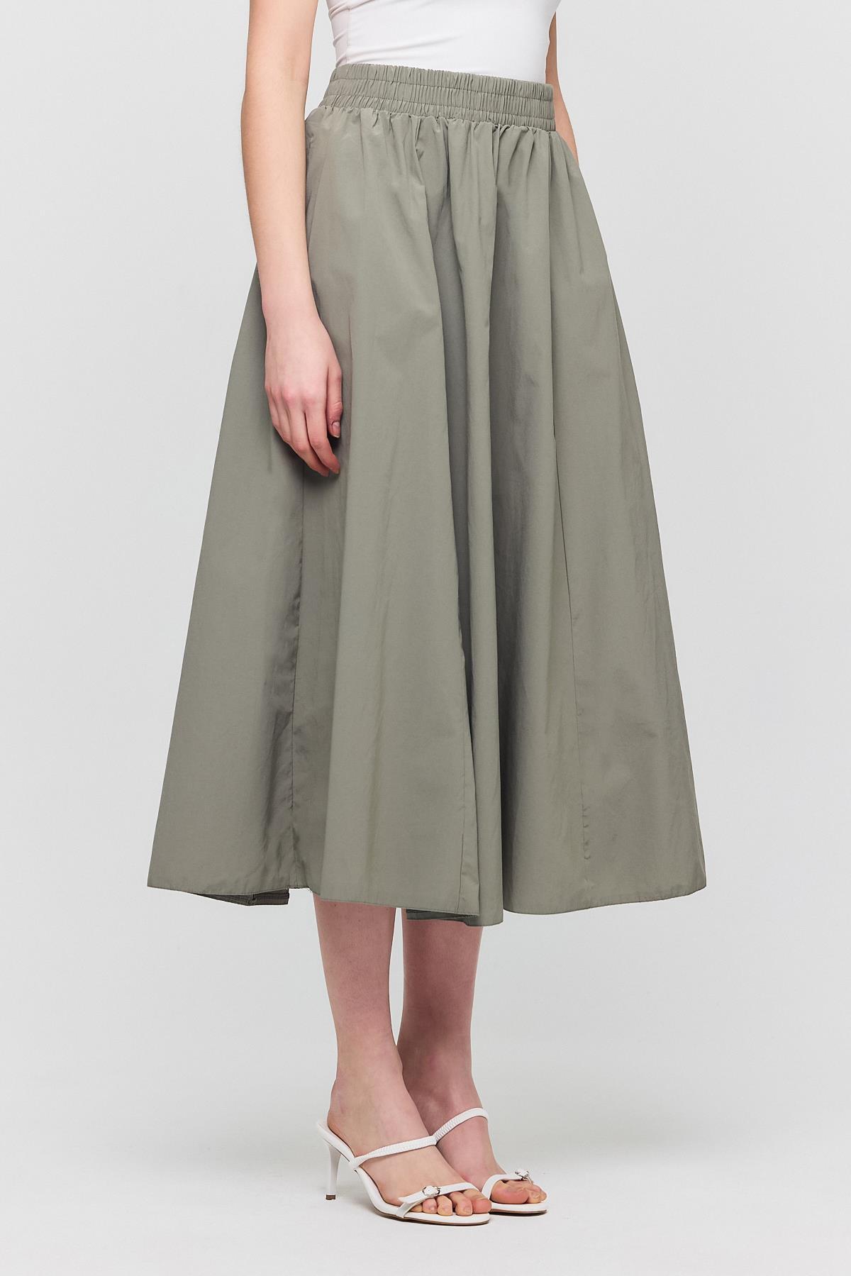 3950 Cep Detay Mevlana Etek Olive Yeşili - 7