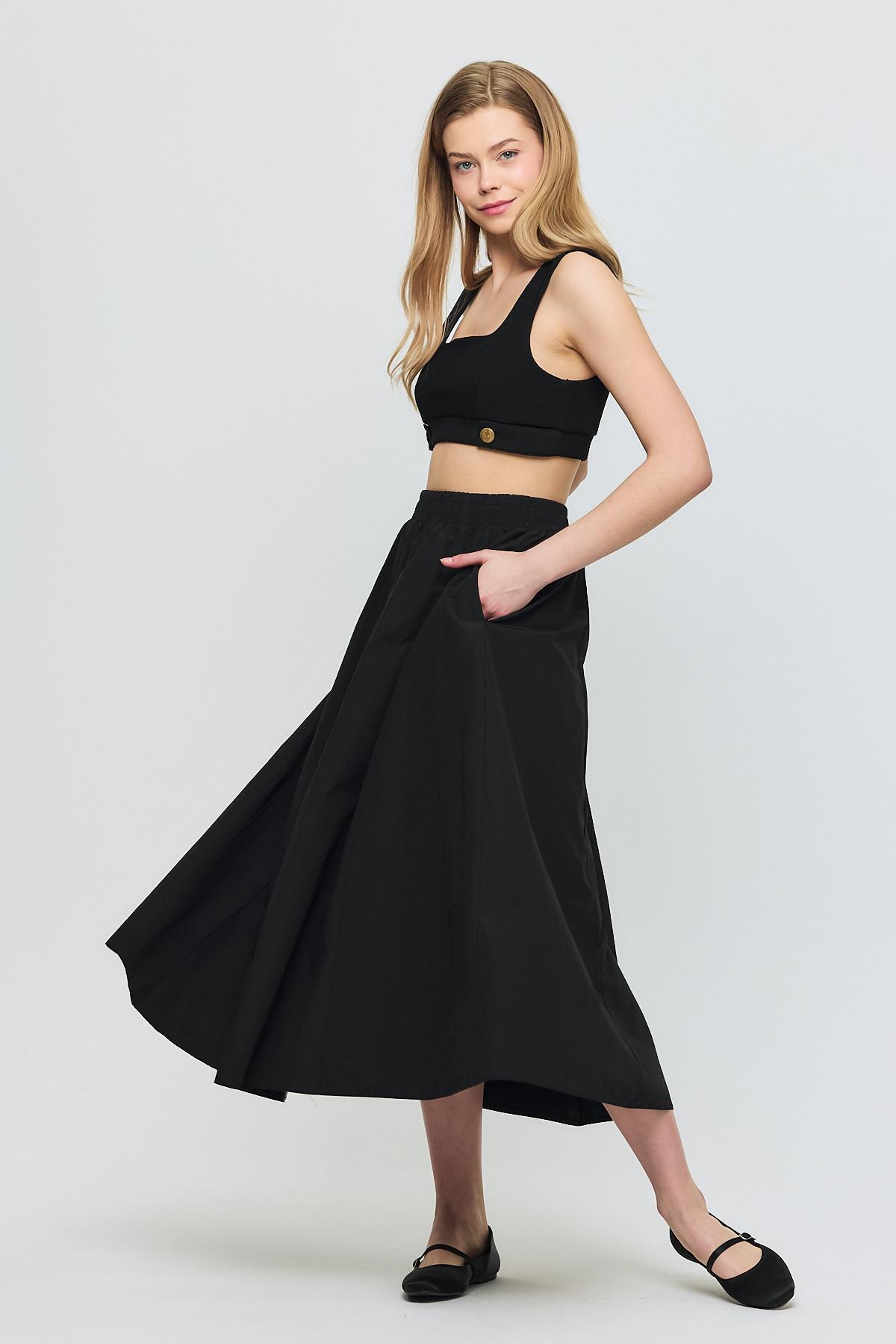 3950 Cep Detay Mevlana Etek Siyah - 2