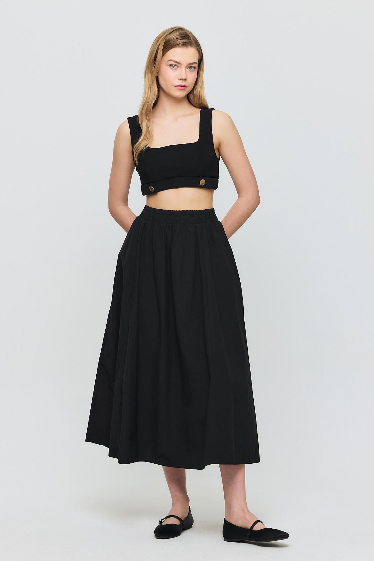 3950 Cep Detay Mevlana Etek Siyah - 8