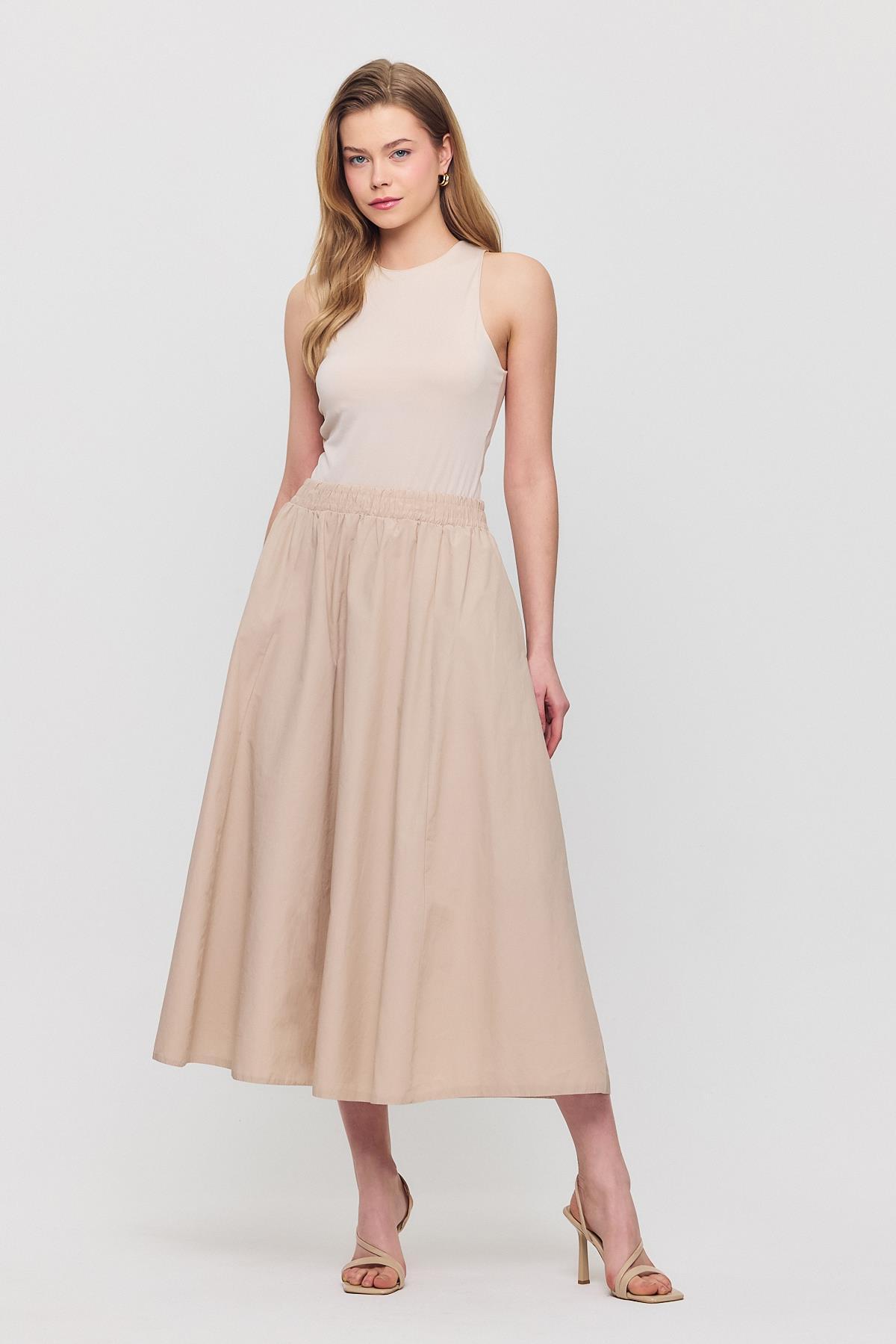 Taş Cep Detay Mevlana Etek 3950 - 2