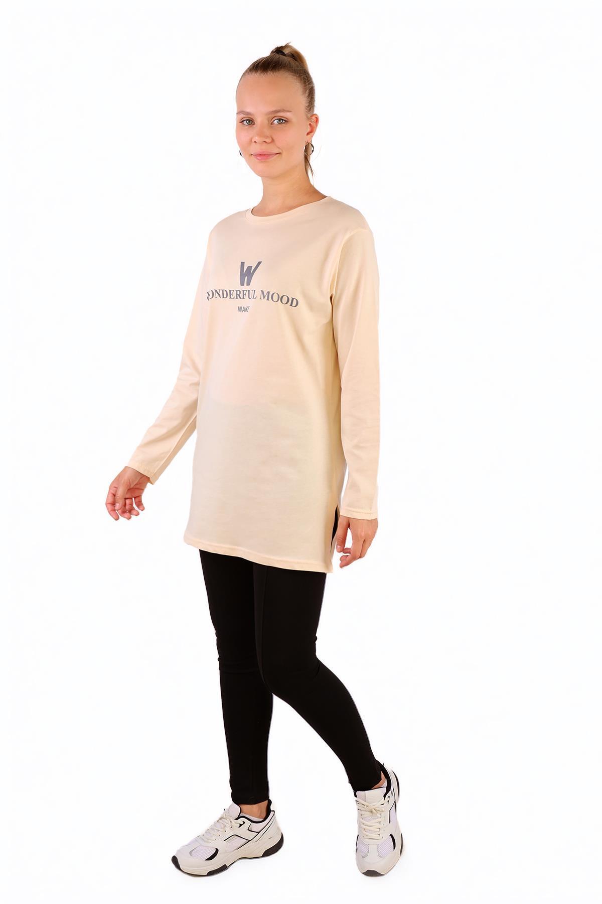 Taş WonderFul Baskılı Uzun Kol Tunik 3981 - 7