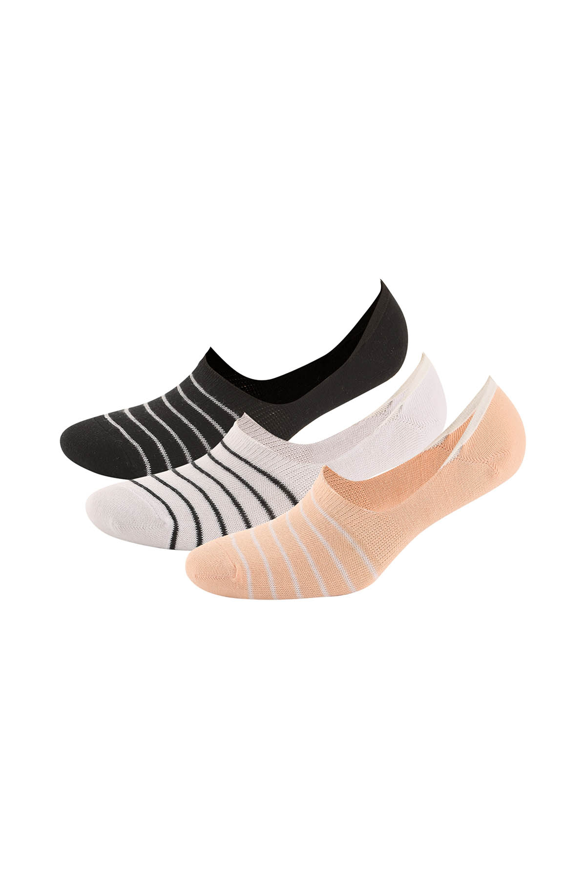 3'lü Çizgili Babet Bayan Çorap - 1030 Karma - 1