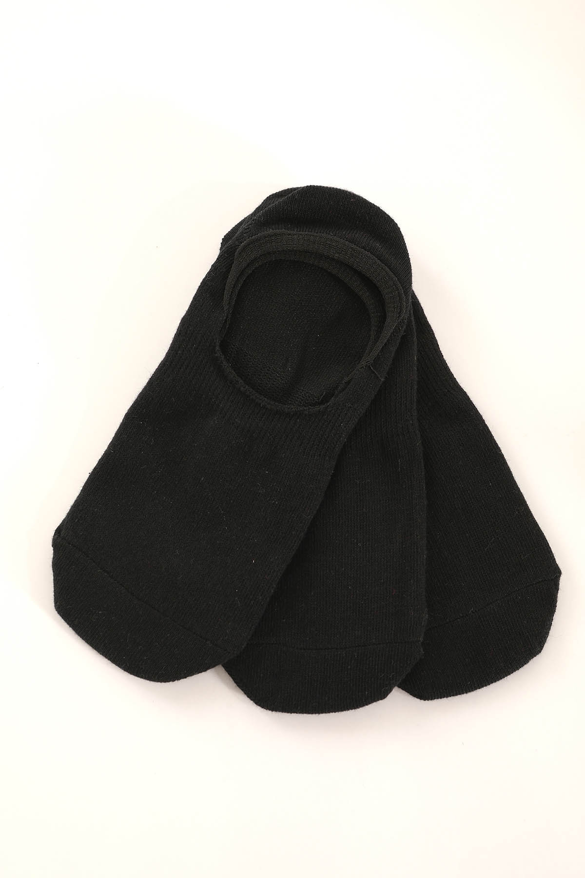 3'lü Düz Babet Bayan Çorap - 1037 Siyah - 2