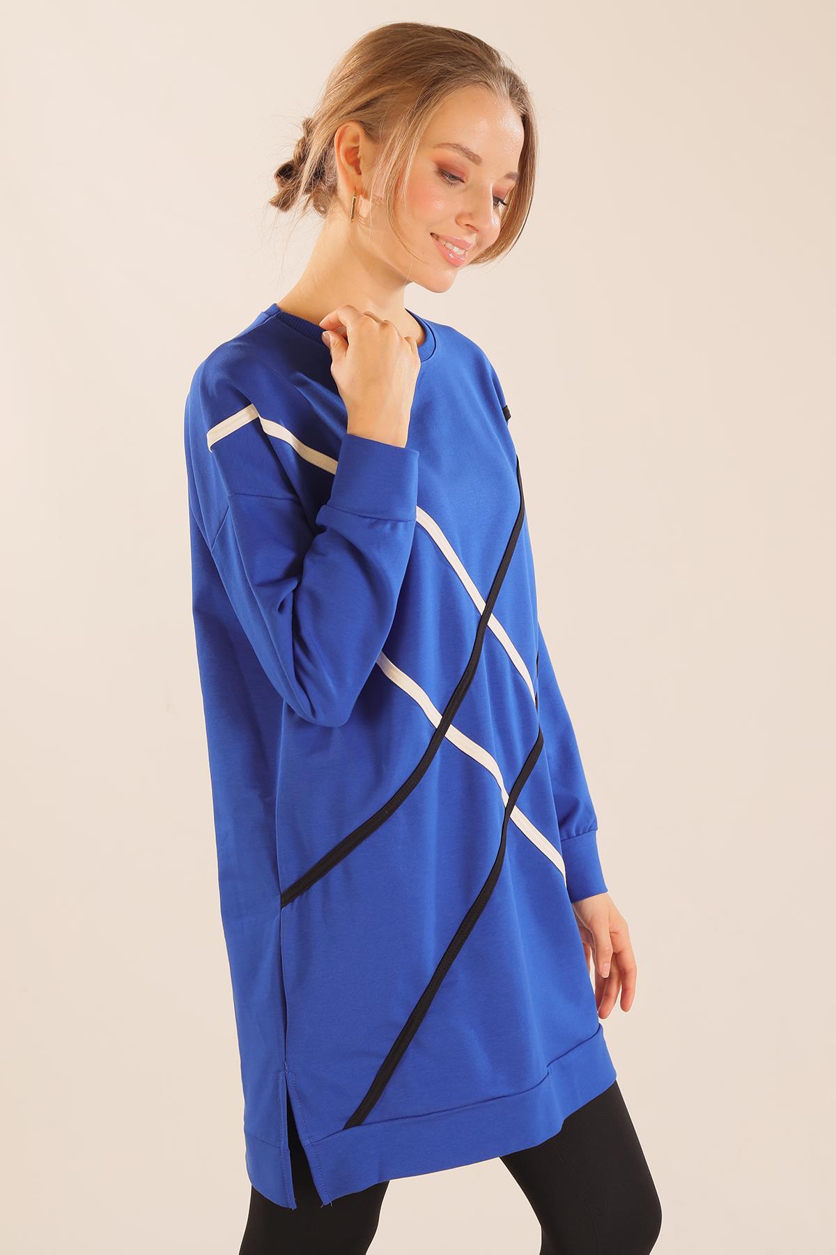 Saks Şerit Detay Sweat 2649 - 3