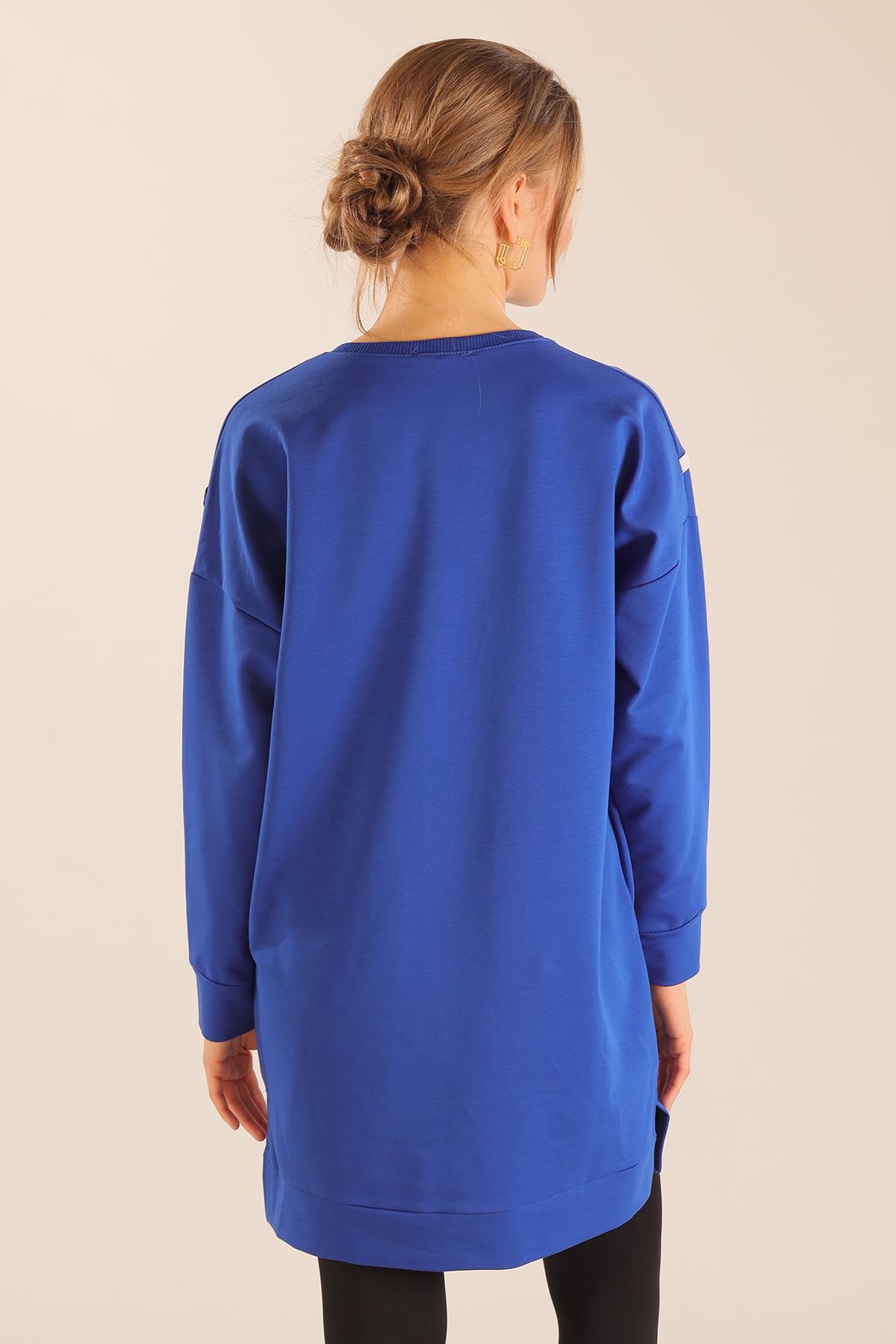 2649 Şerit Detay Sweat Saks - 5