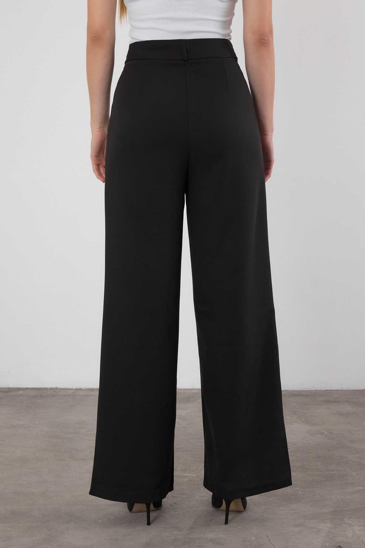 Siyah Palazzo Pantolon 4003 - 5