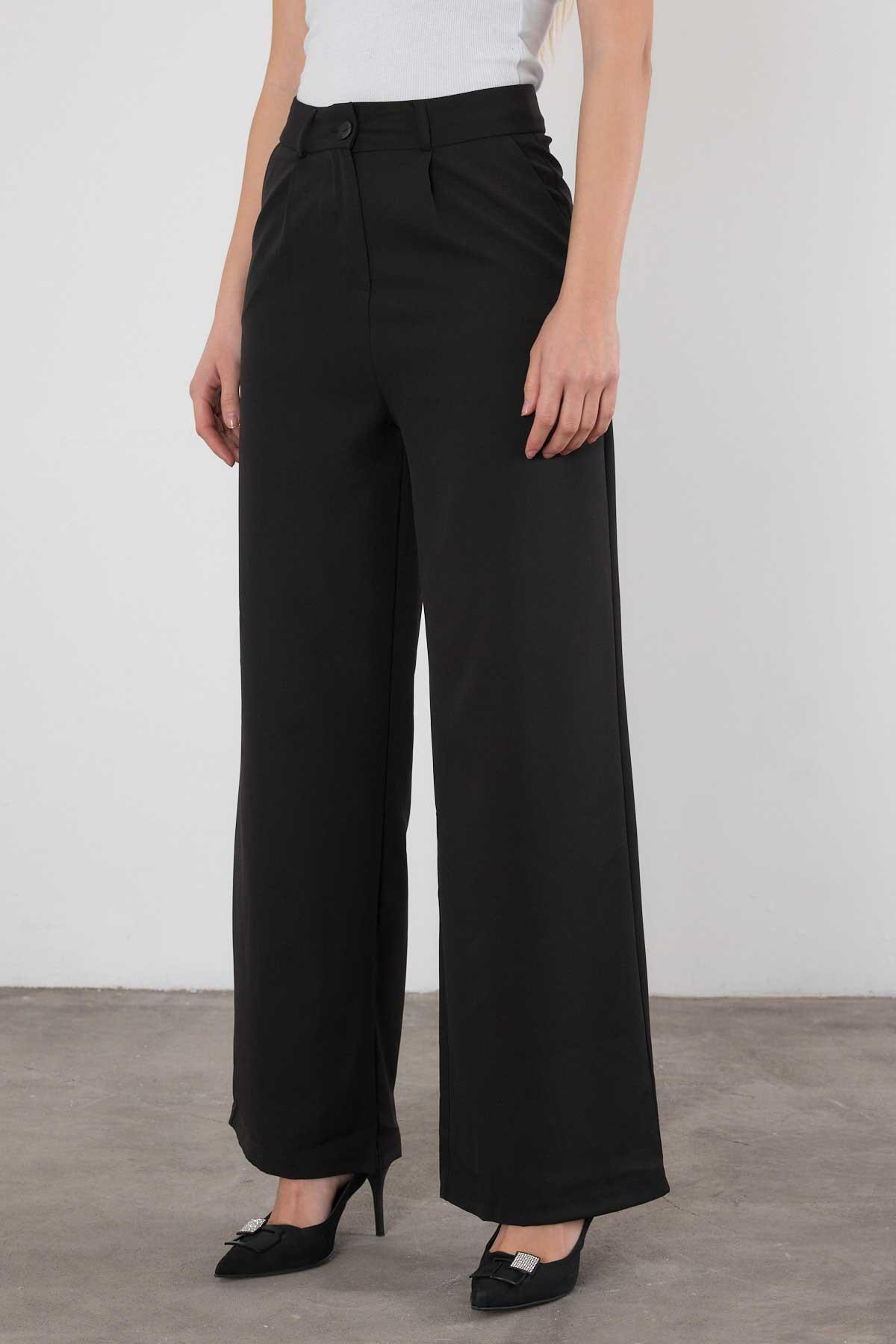 Siyah Palazzo Pantolon 4003 - 7